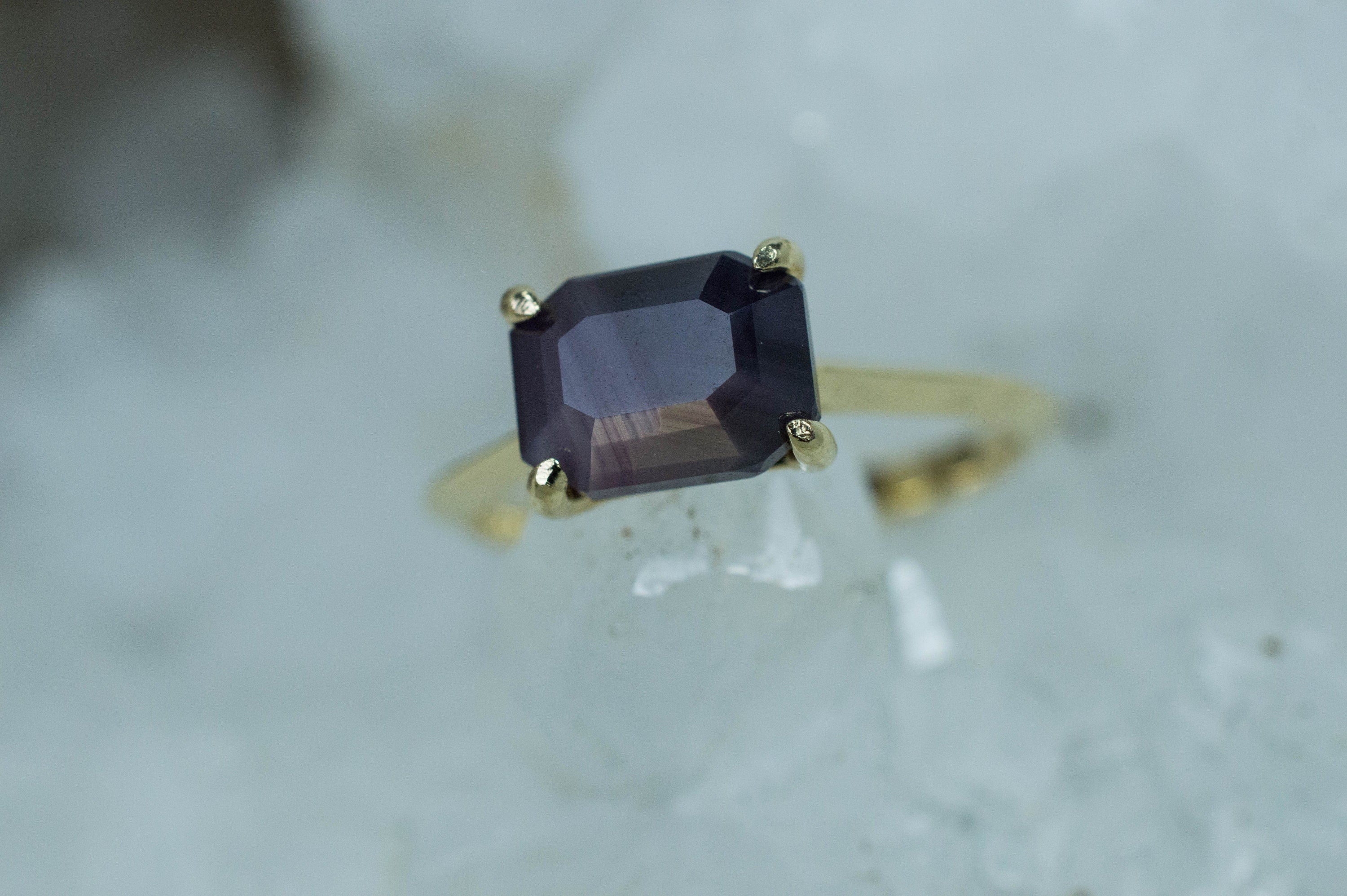 Sapphire Ring, Genuine Untreated Sri Lanka Opalescent Sapphire - Mark Oliver Gems