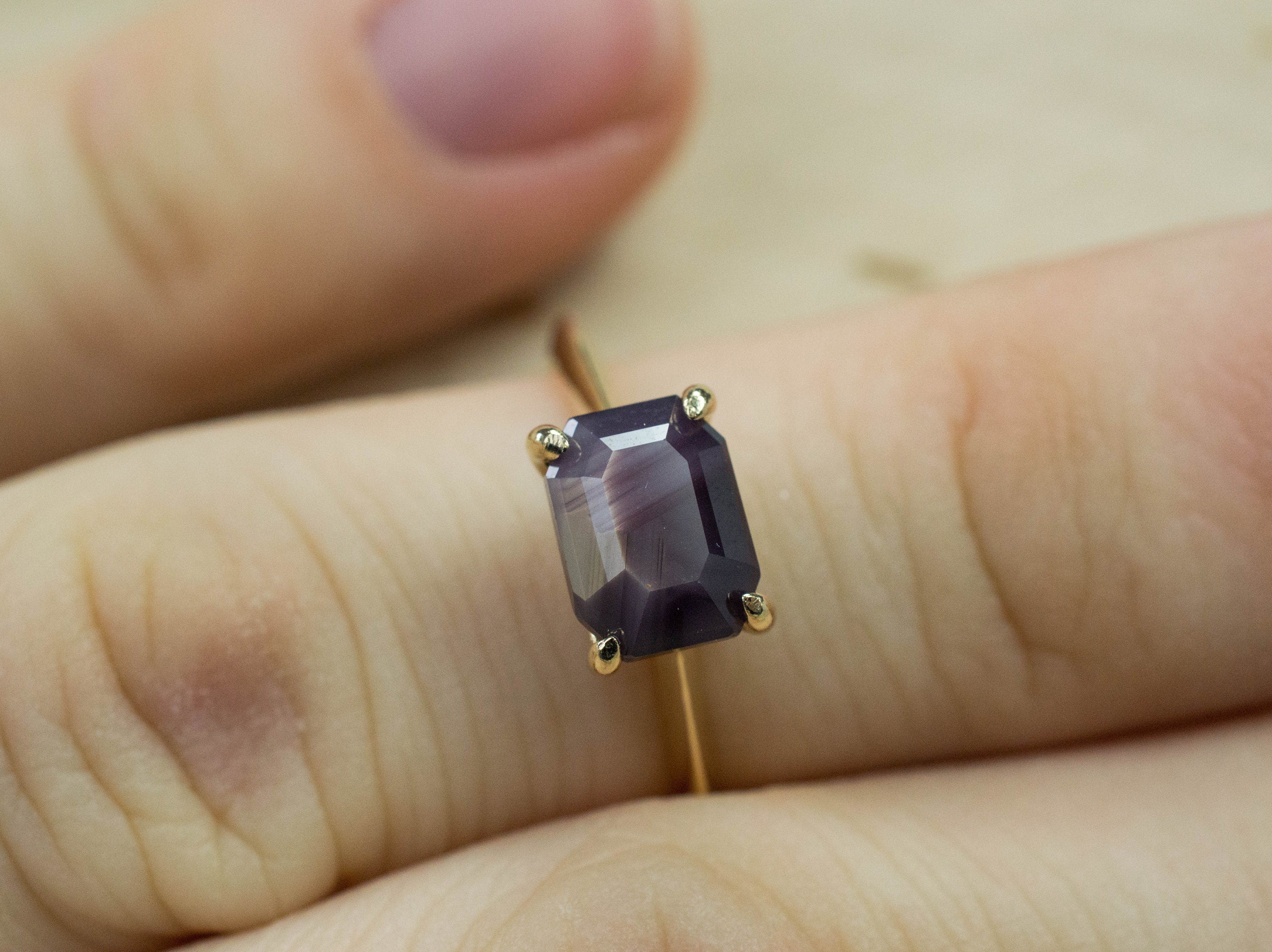 Sapphire Ring, Genuine Untreated Sri Lanka Opalescent Sapphire - Mark Oliver Gems