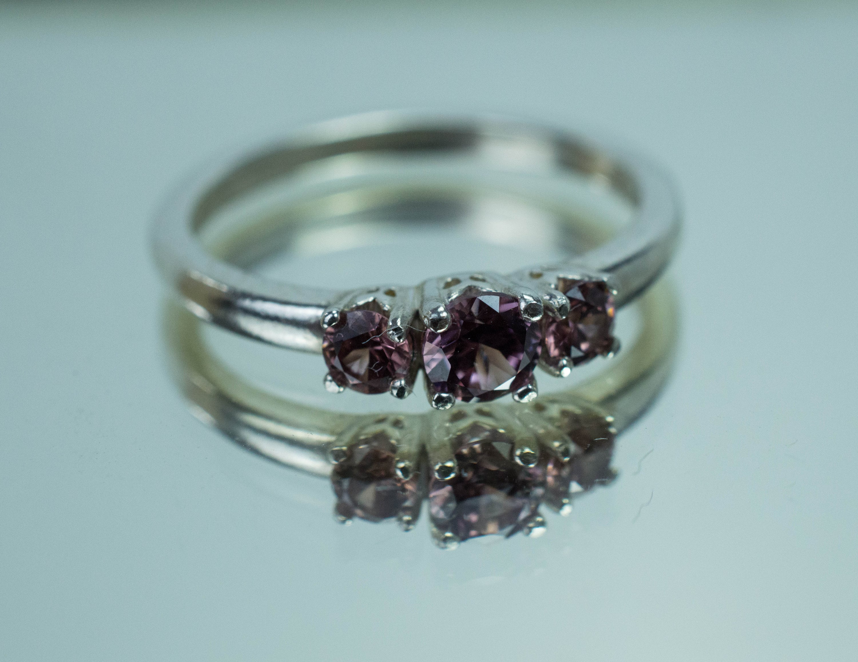 Zircon Ring; Genuine Untreated Tanzania Pink Zircon Set - Mark Oliver Gems