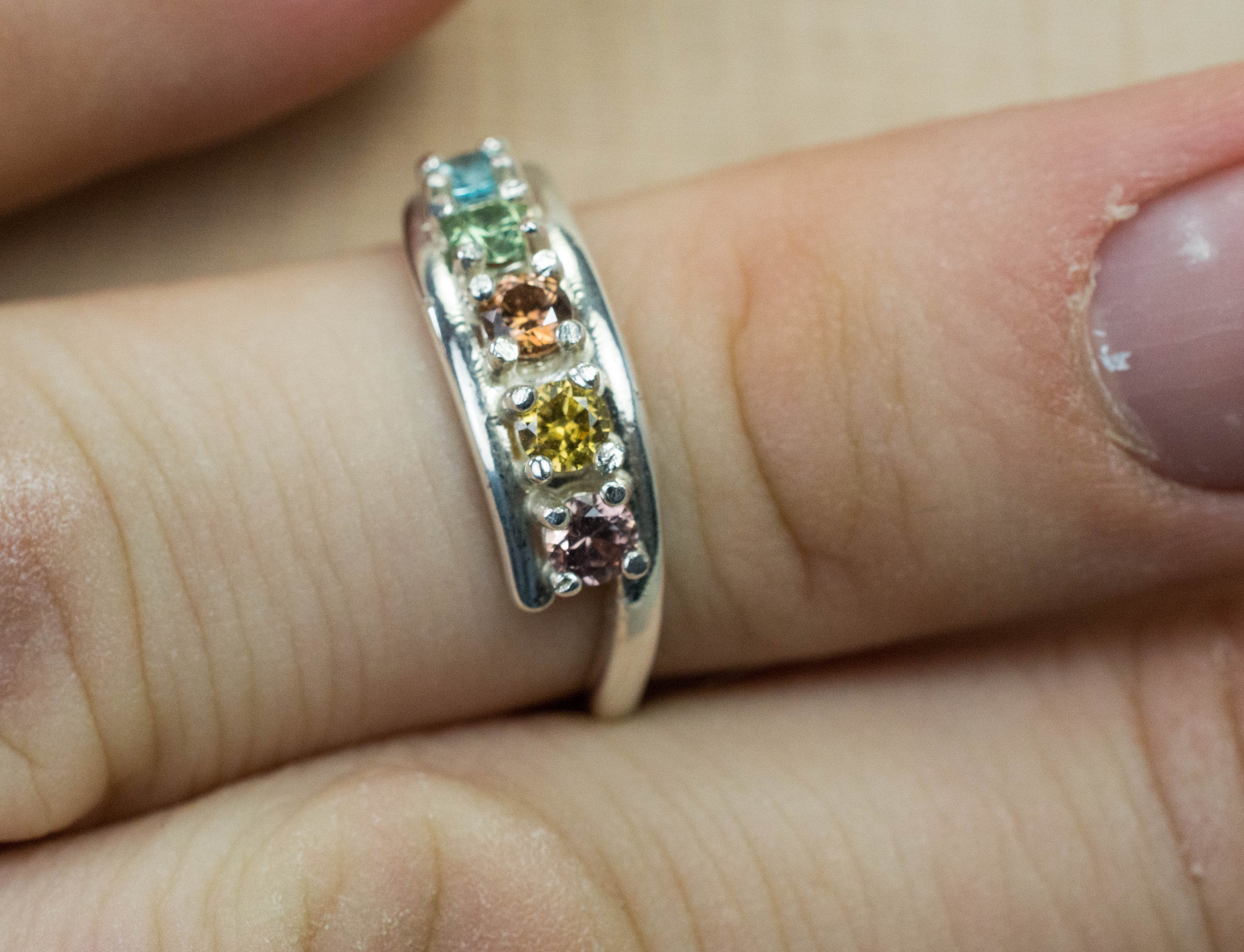 Zircon Ring, Genuine Untreated Zircon Set - Mark Oliver Gems