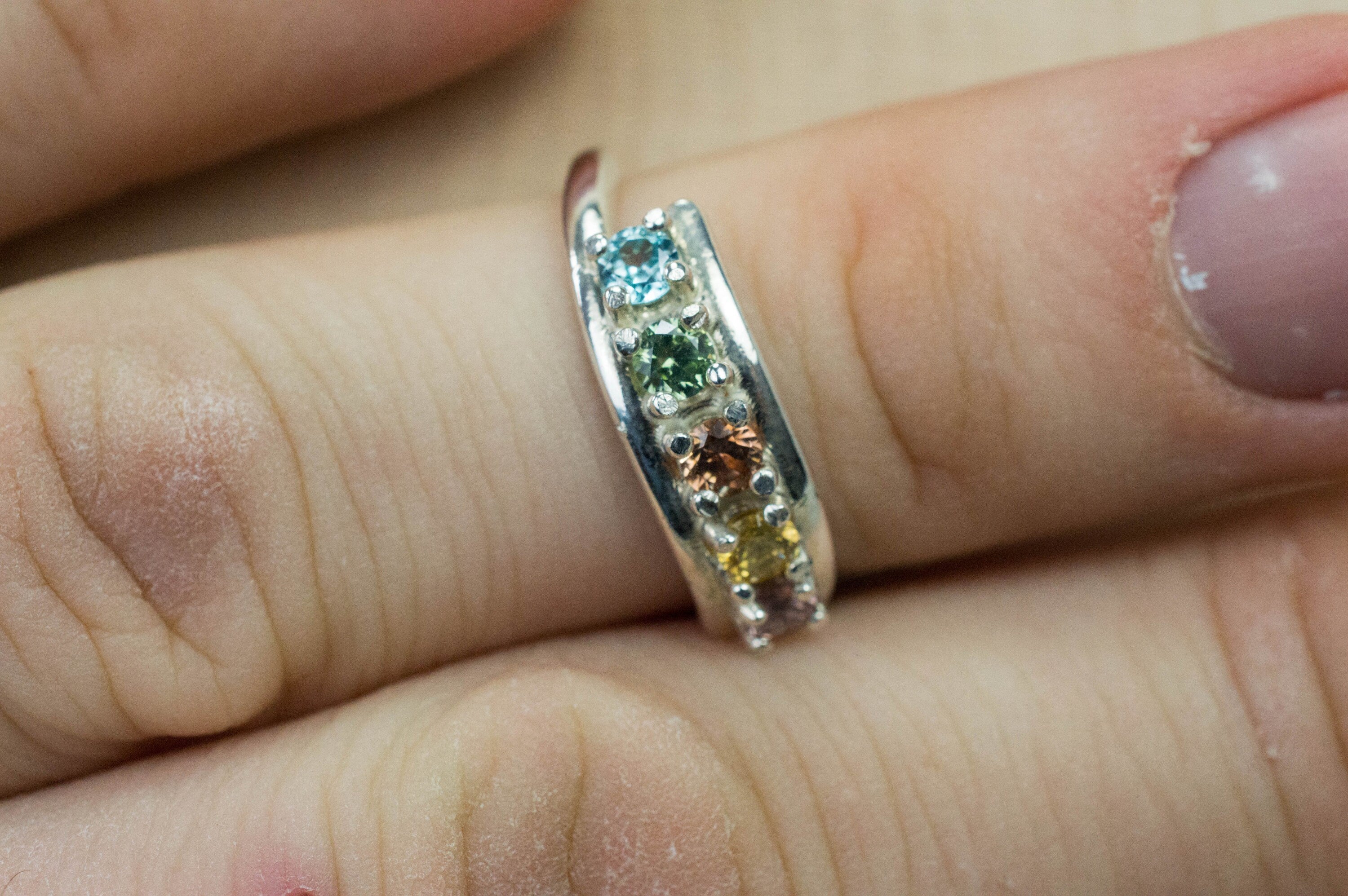 Zircon Ring, Genuine Untreated Zircon Set - Mark Oliver Gems