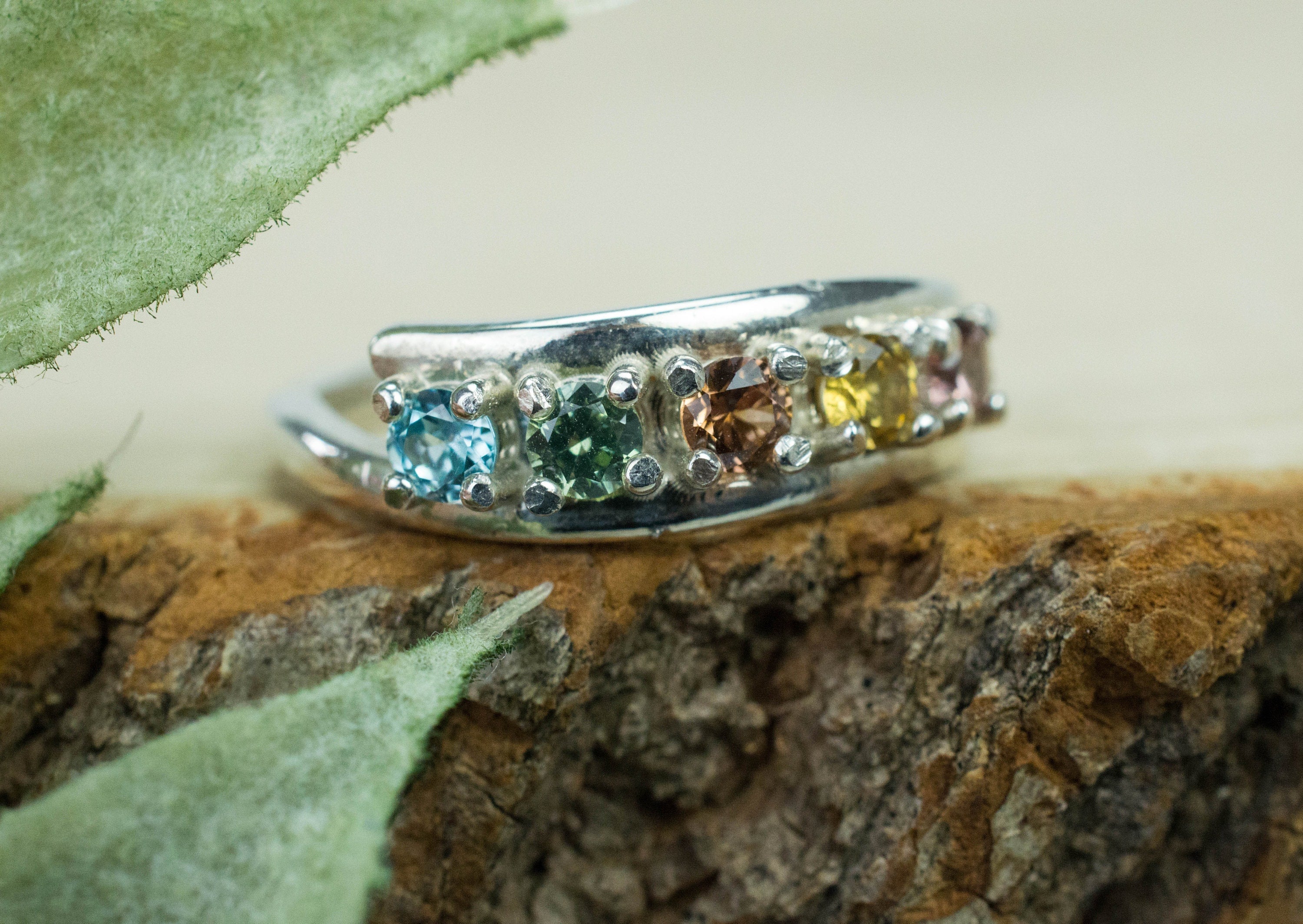 Zircon Ring, Genuine Untreated Zircon Set - Mark Oliver Gems