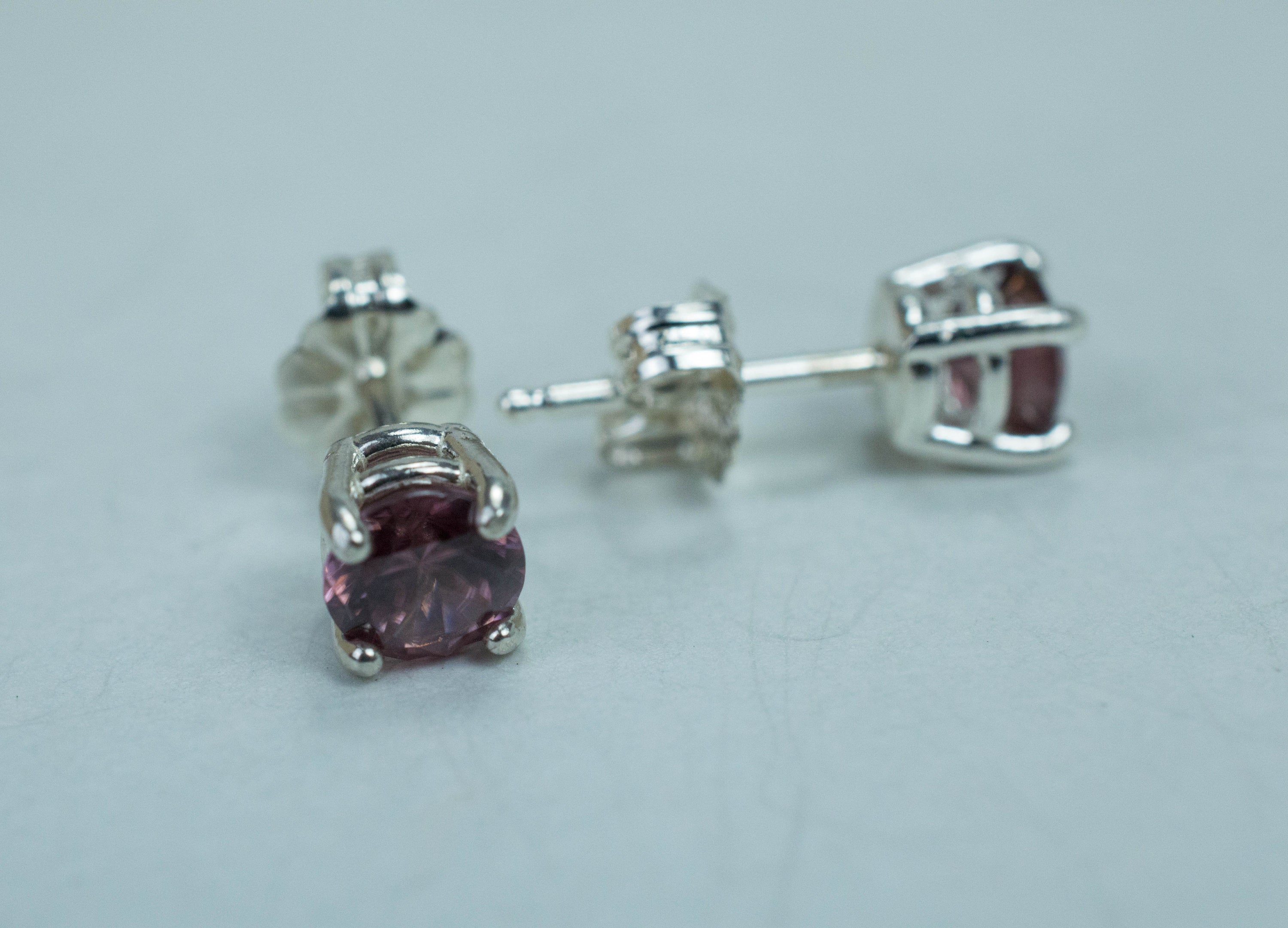 Rose Zircon Earrings; Genuine Untreated Tanzania Pink Zircon; 1.385cts - Mark Oliver Gems