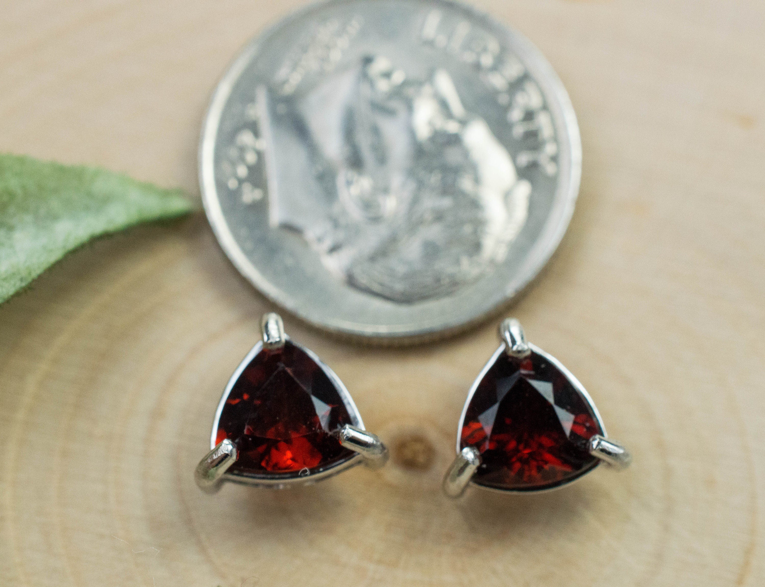 Pyrope Garnet Earrings; Genuine Untreated Madagascar Garnet; 1.520cts - Mark Oliver Gems