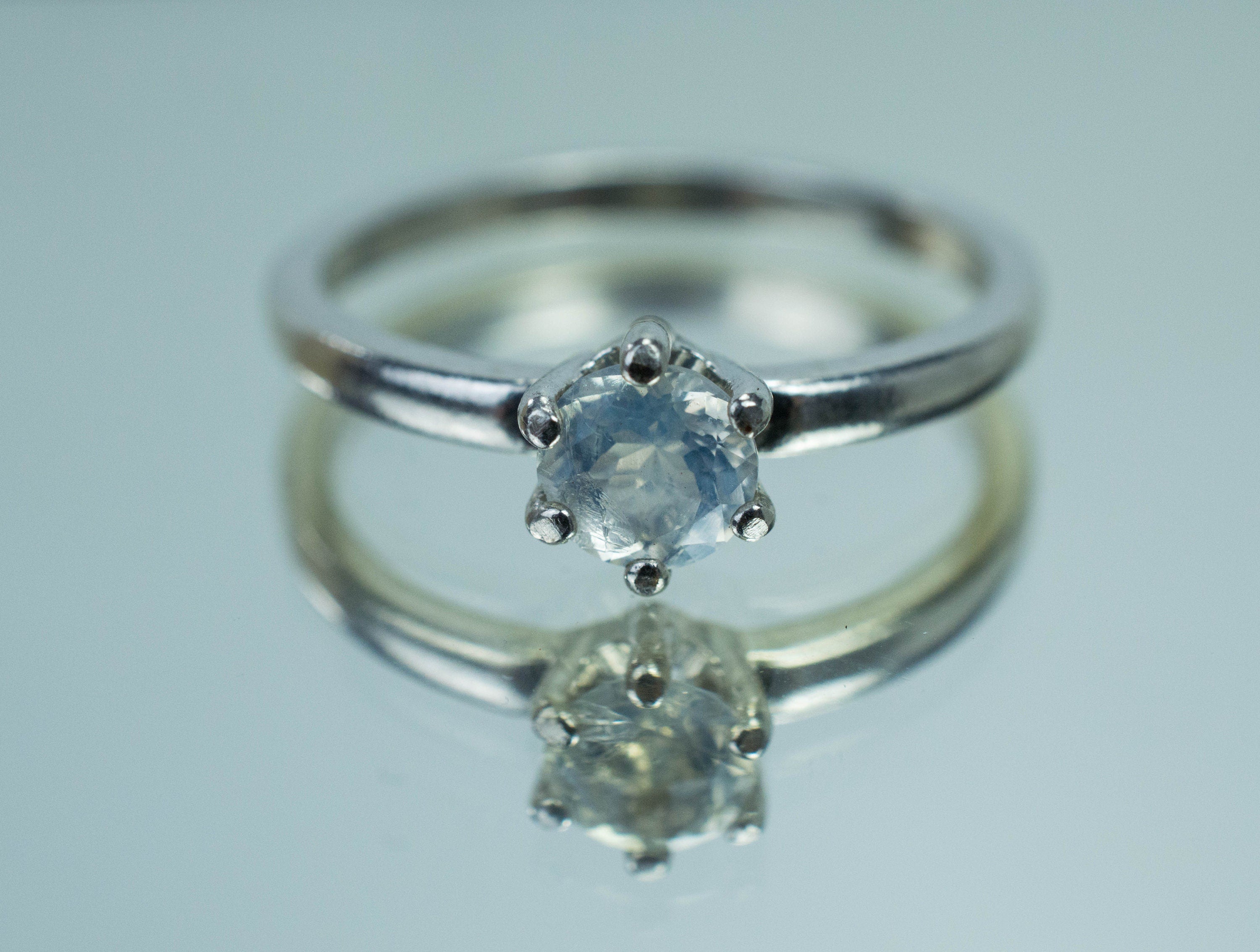 Rainbow Moonstone Ring, Natural Untreated India Moonstone - Mark Oliver Gems
