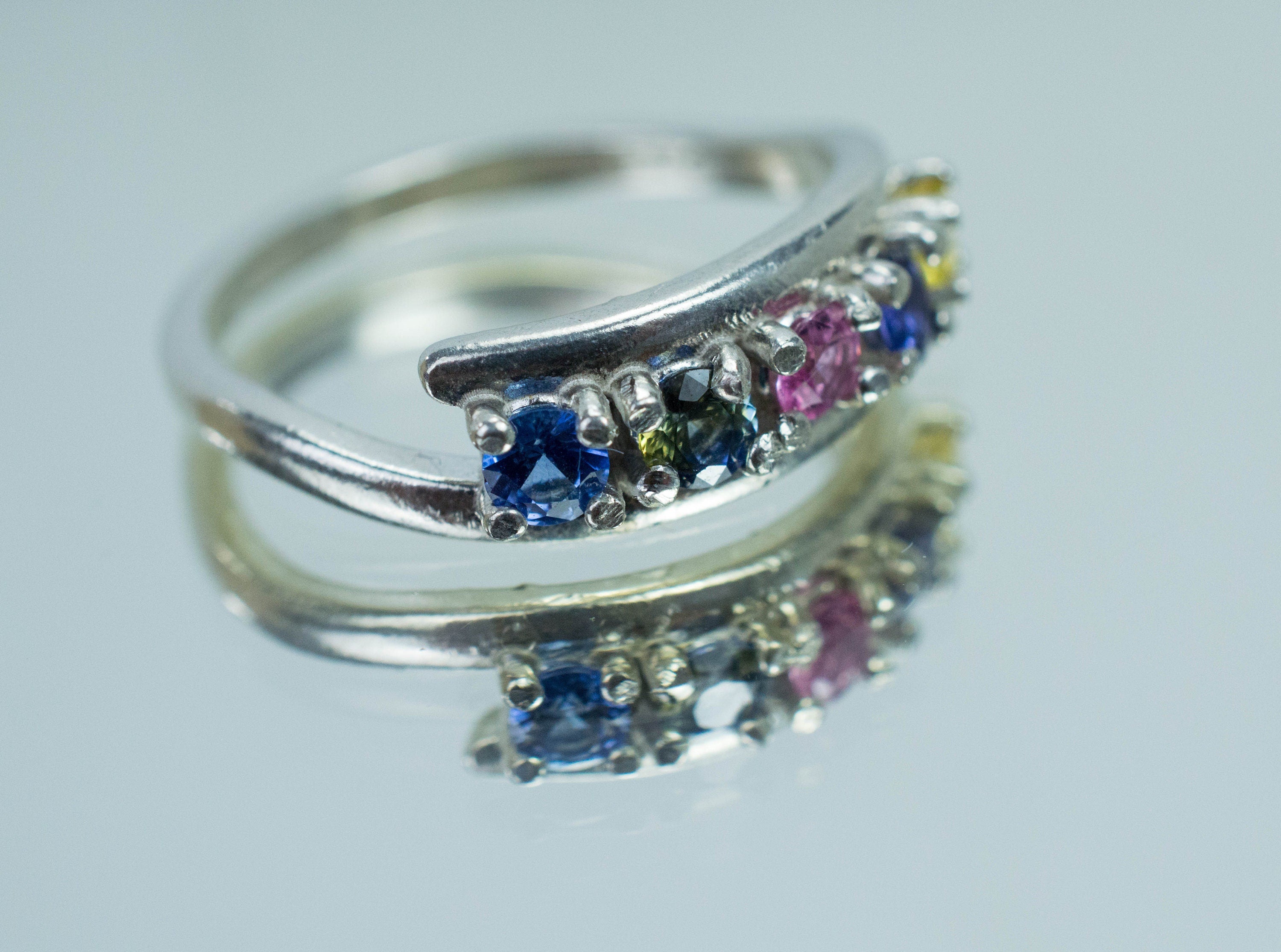 Sapphire Ring, Genuine Untreated Sri Lanka Sapphires - Mark Oliver Gems
