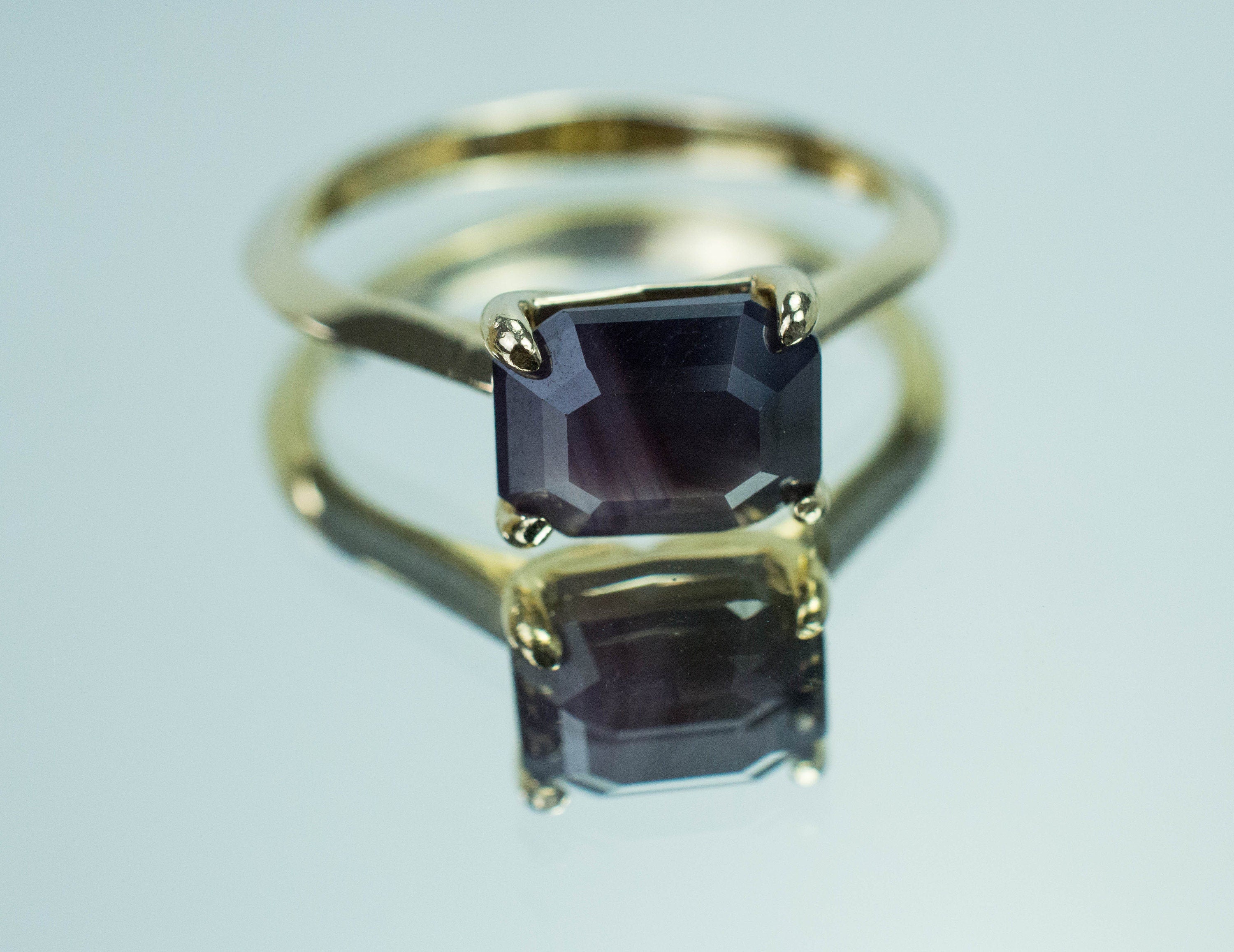 Sapphire Ring, Genuine Untreated Sri Lanka Opalescent Sapphire - Mark Oliver Gems