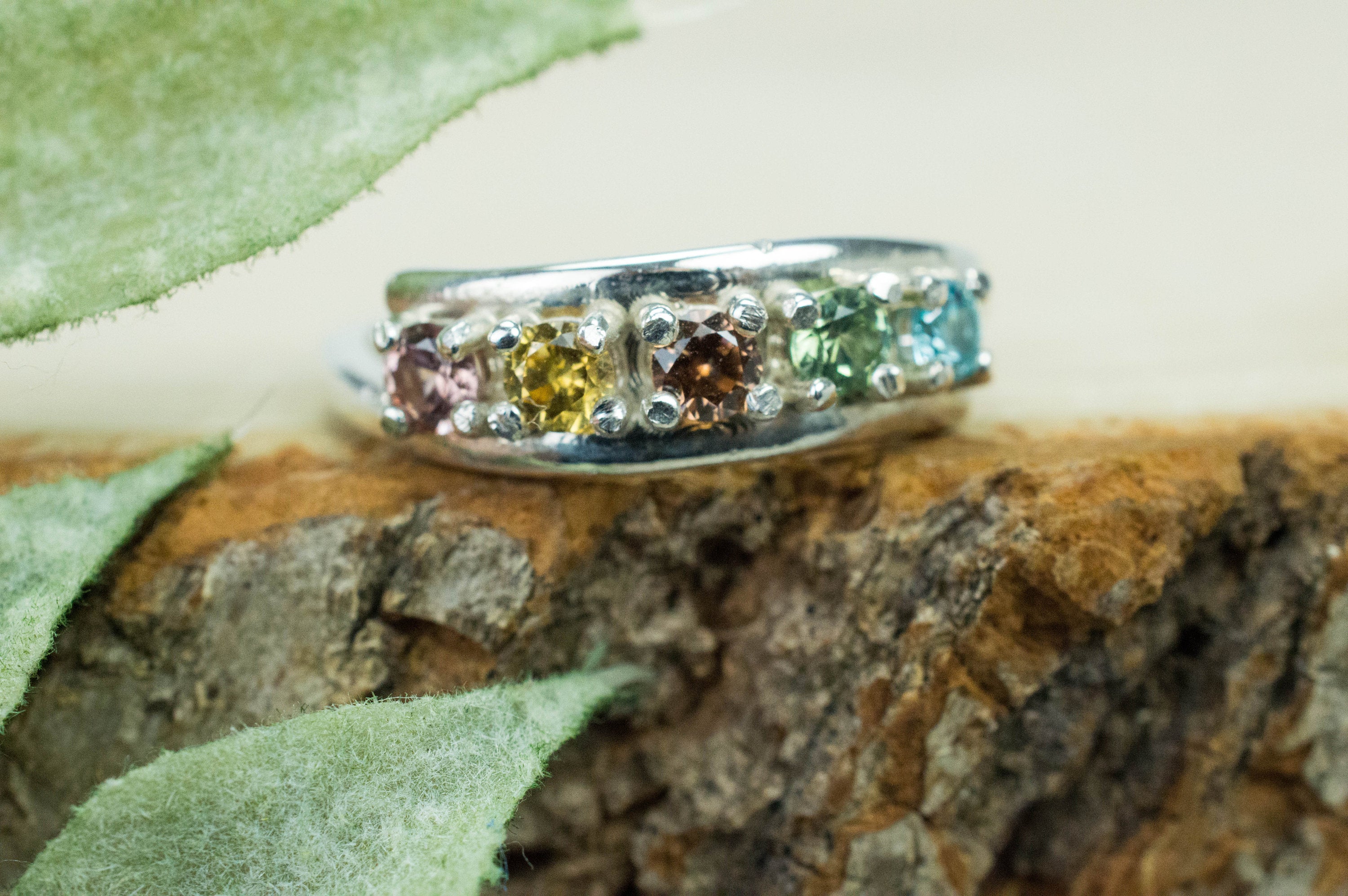 Zircon Ring, Genuine Untreated Zircon Set - Mark Oliver Gems