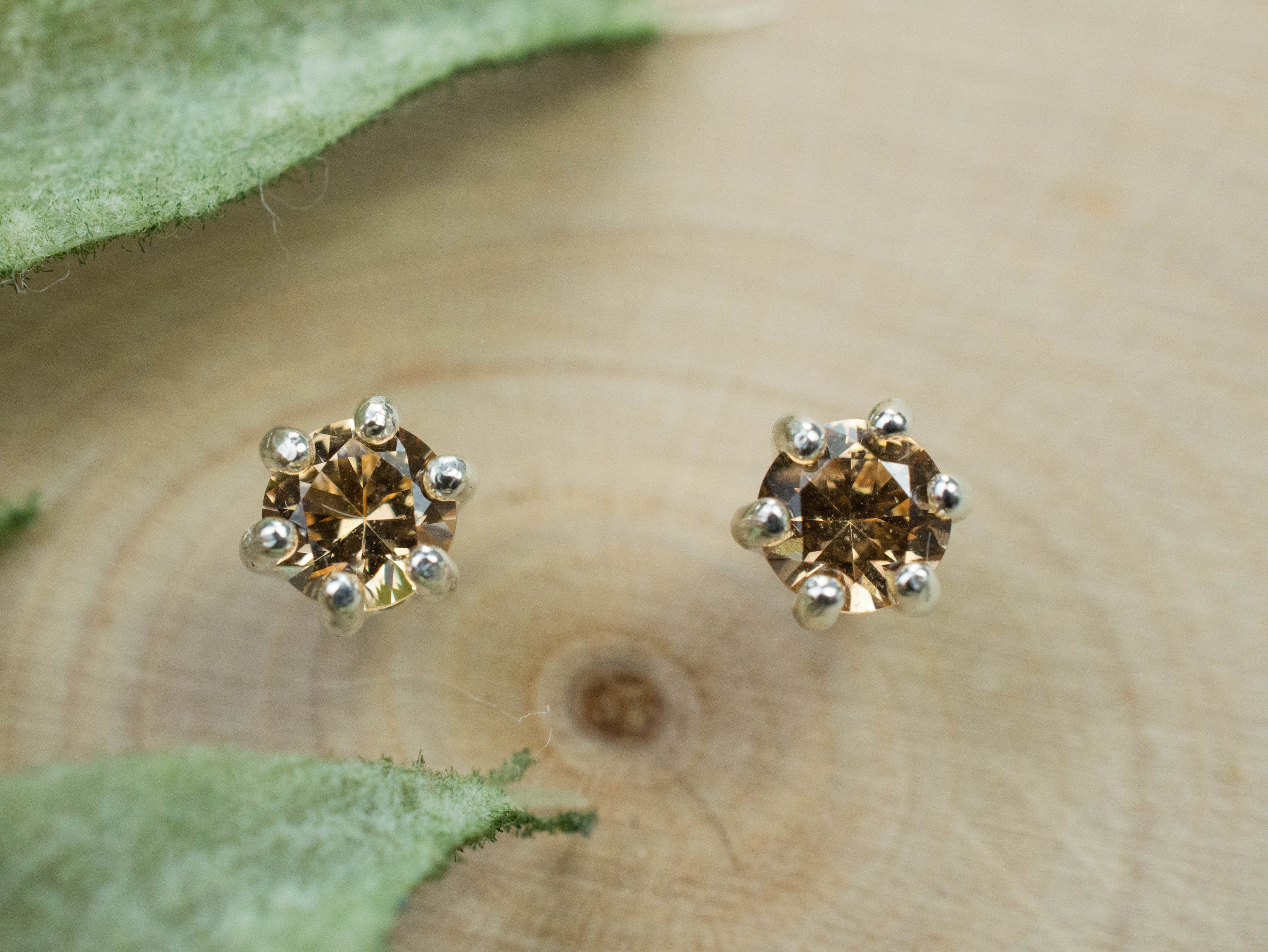 Tunduru Garnet Earrings; Genuine Untreated Tanzanian Garnet; 0.570cts - Mark Oliver Gems