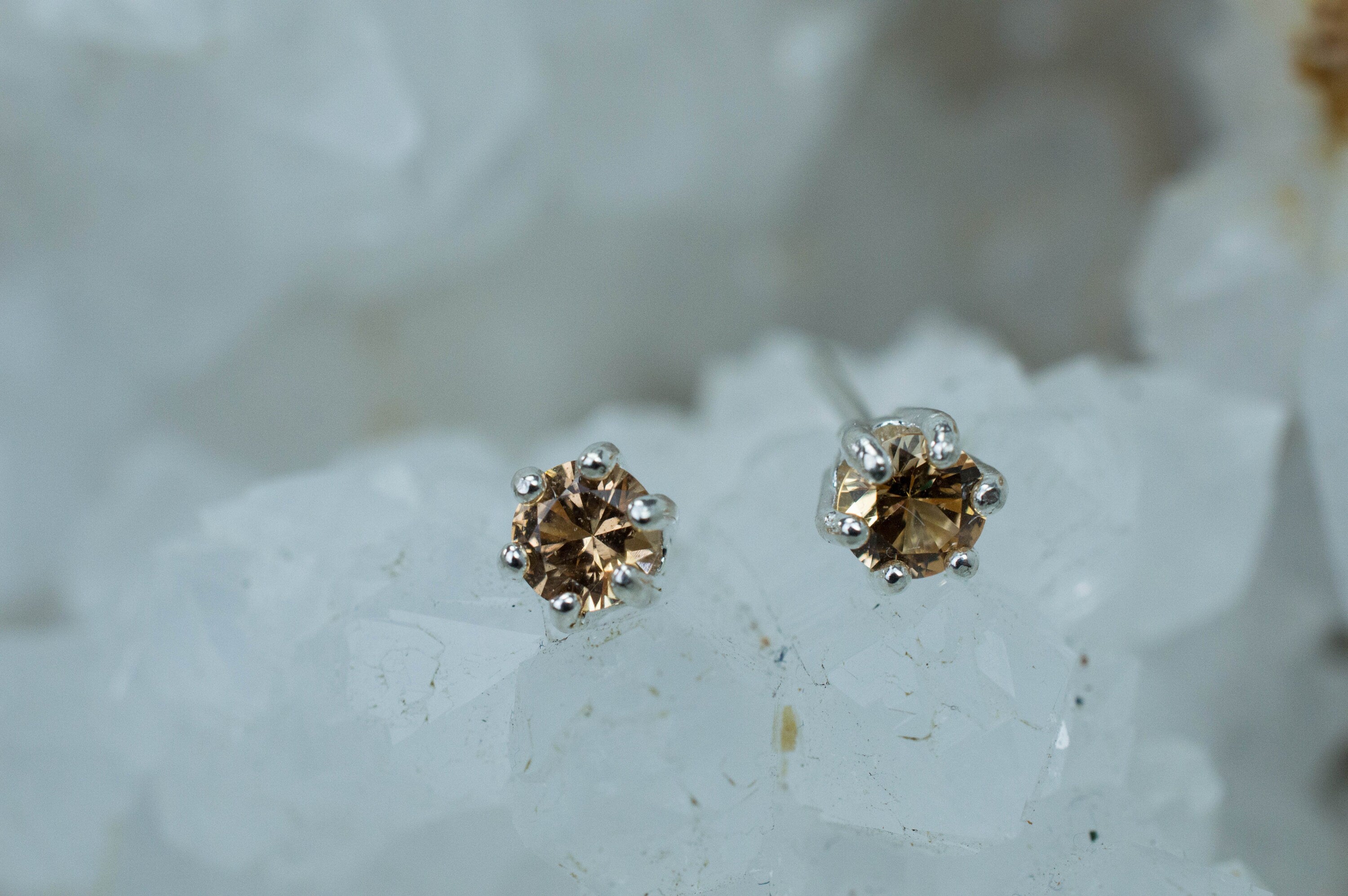 Tunduru Garnet Earrings; Genuine Untreated Tanzanian Garnet; 0.570cts - Mark Oliver Gems