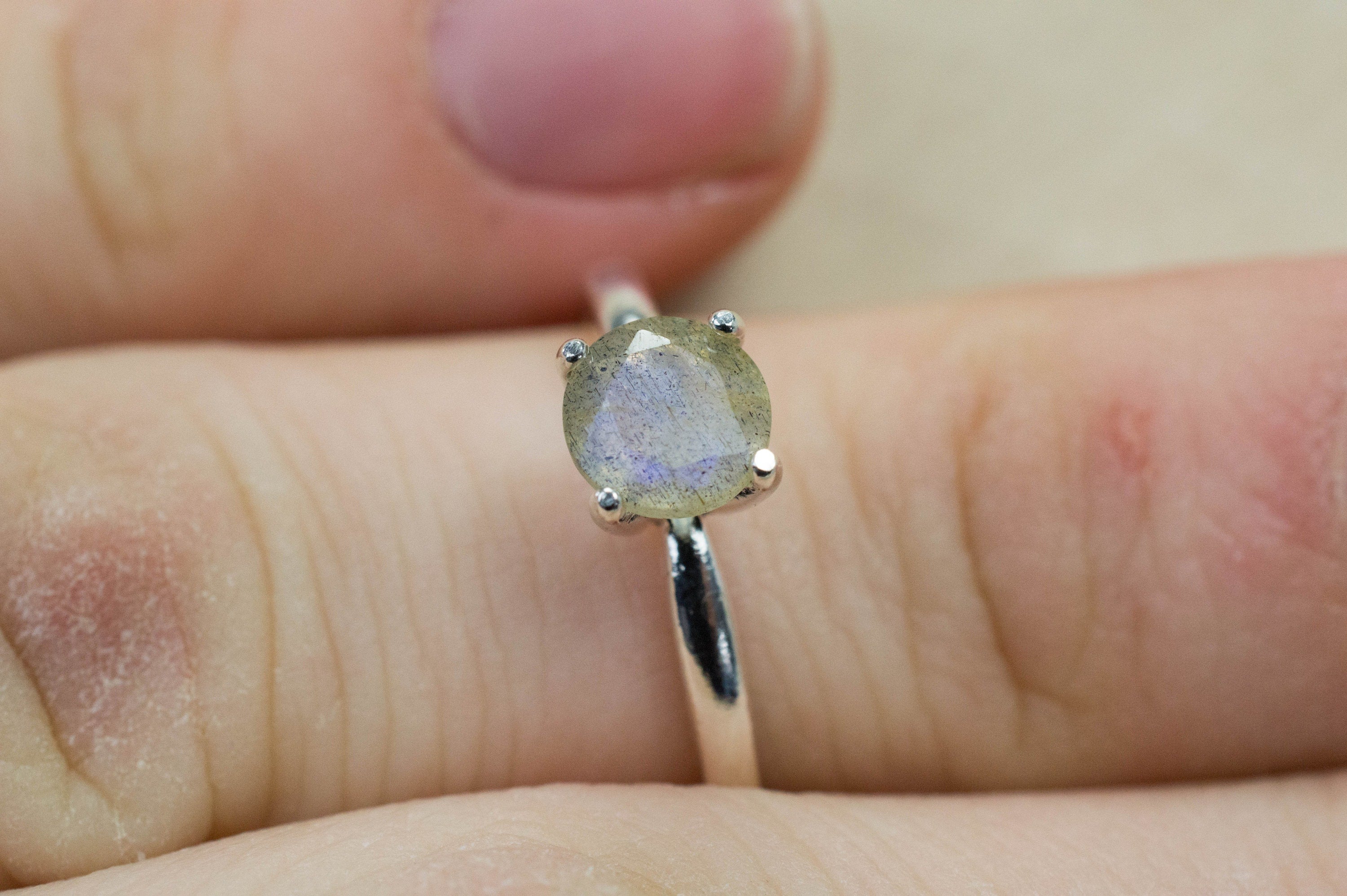 Labradorite Ring, Natural Untreated Madagascar Labradorite - Mark Oliver Gems