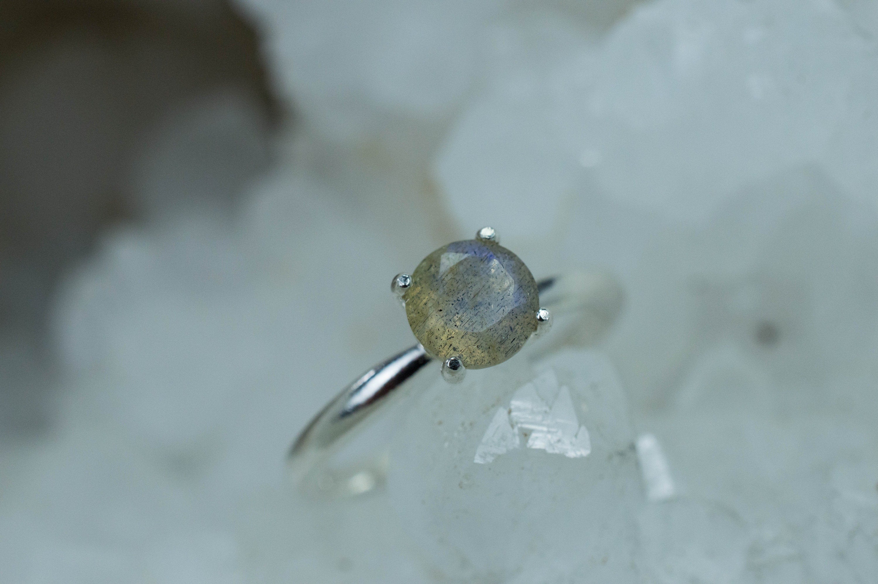 Labradorite Ring, Natural Untreated Madagascar Labradorite - Mark Oliver Gems