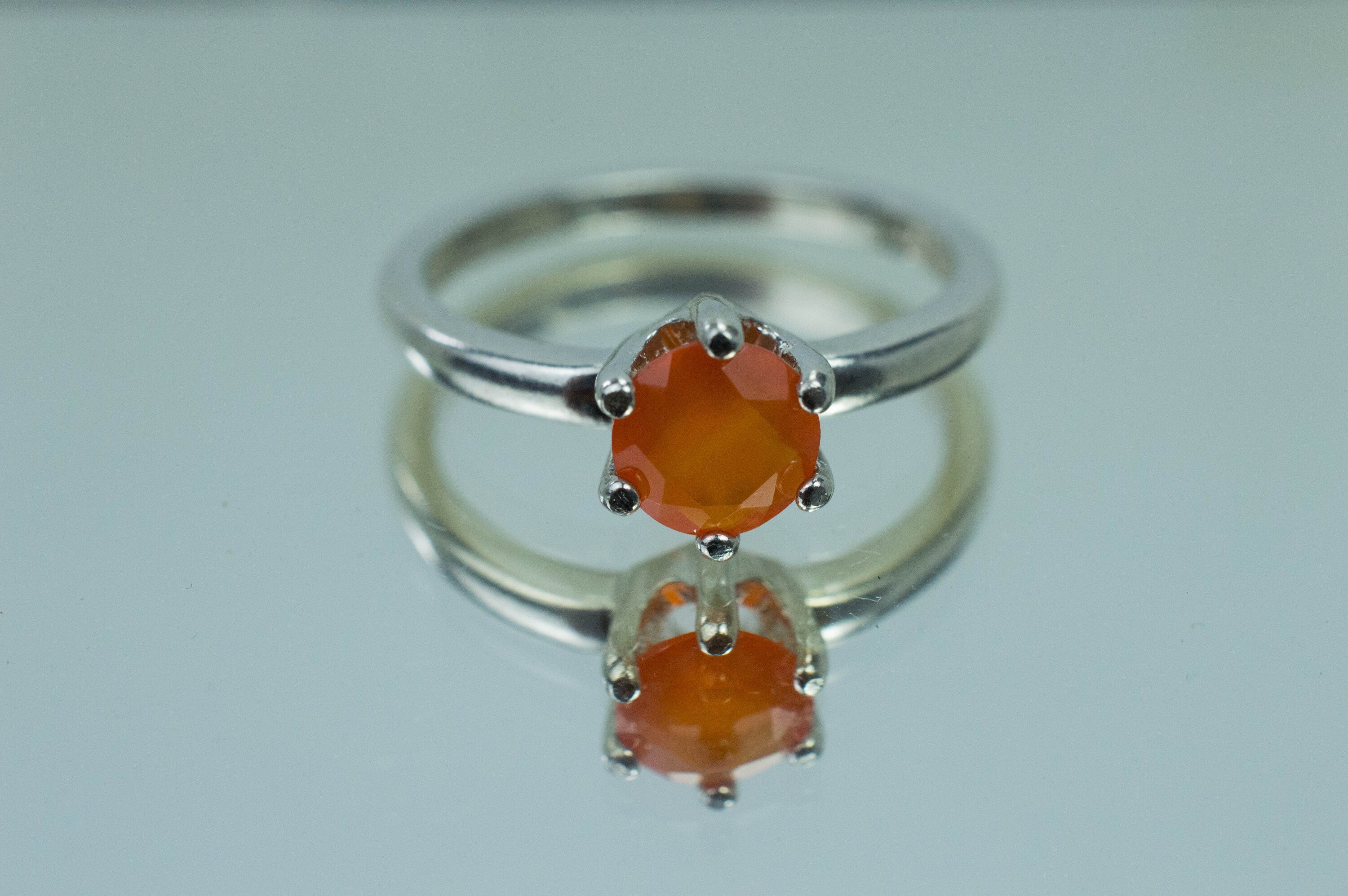 Carnelian Ring, Genuine Untreated India Carnelian - Mark Oliver Gems