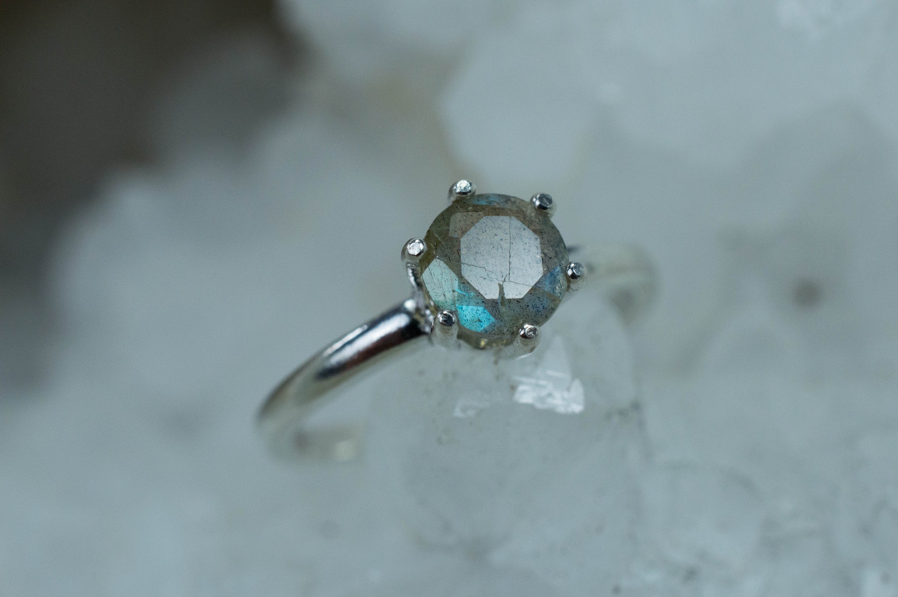 Labradorite Ring, Genuine Untreated Madagascar Labradorite - Mark Oliver Gems
