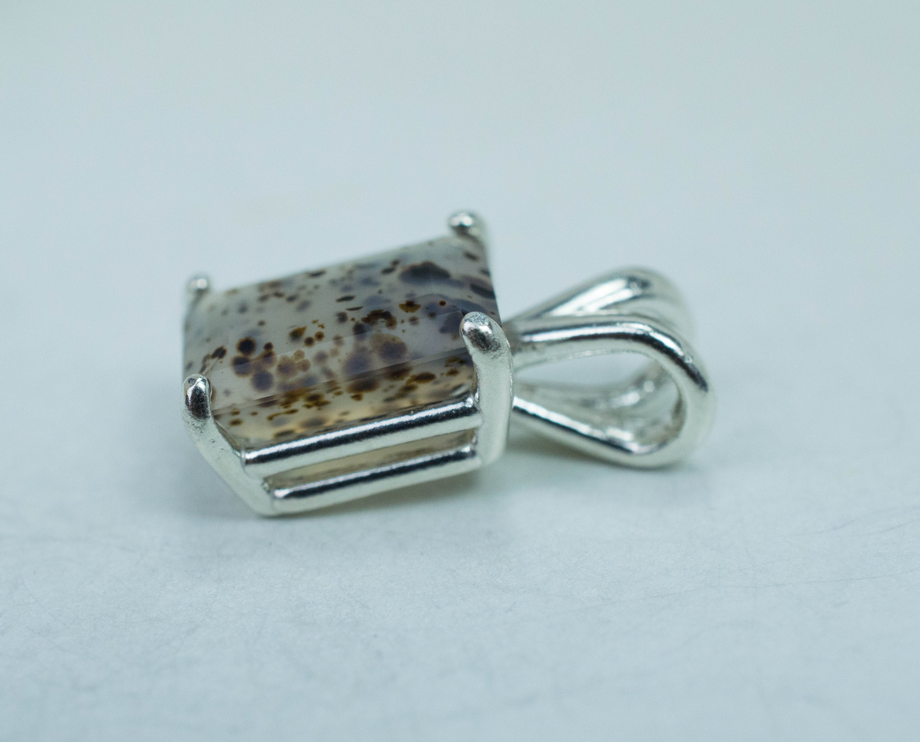 Montana Moss Agate Pendant, Natural Untreated Montana Agate; 2.445cts - Mark Oliver Gems