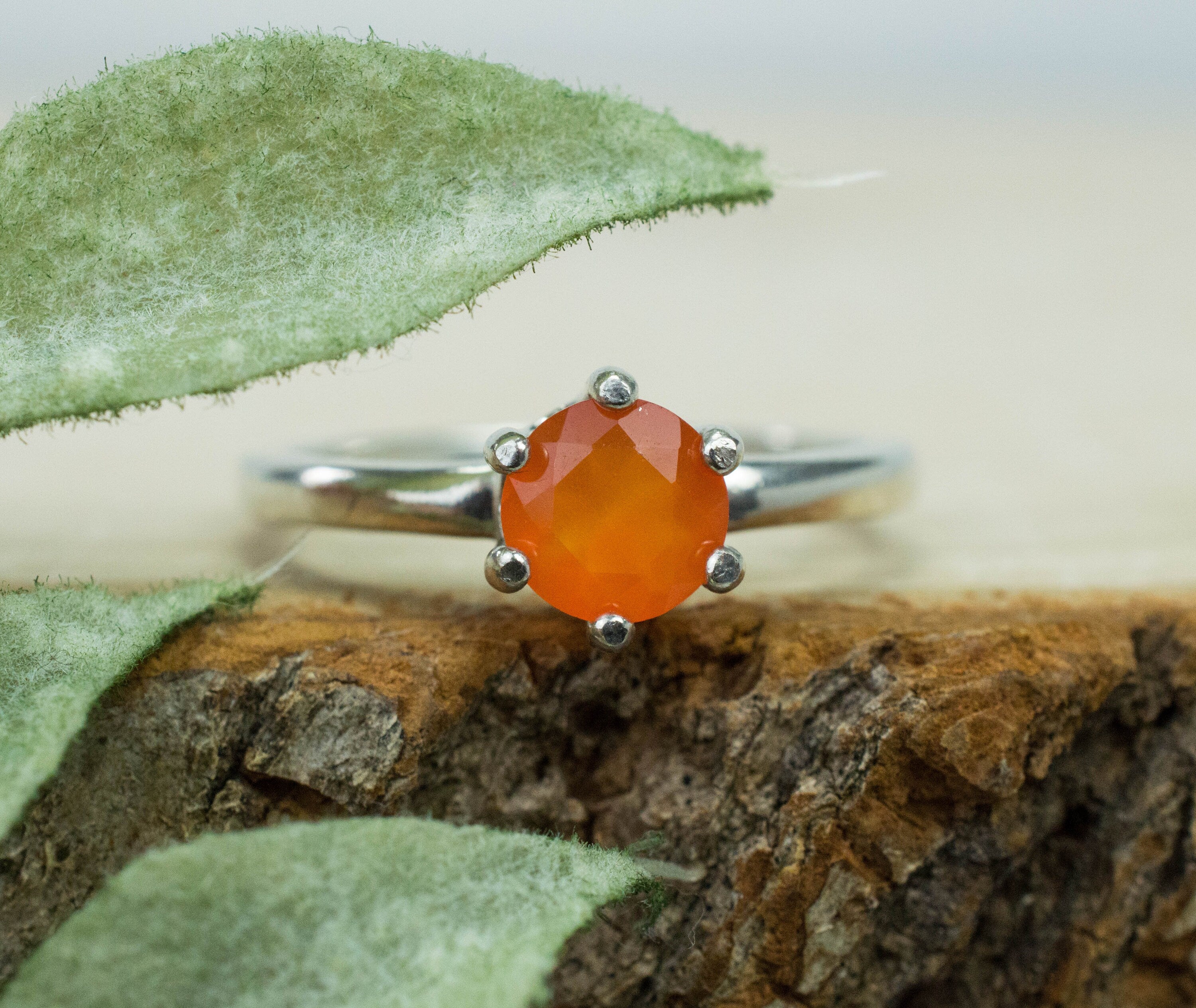 Carnelian Ring, Genuine Untreated India Carnelian - Mark Oliver Gems