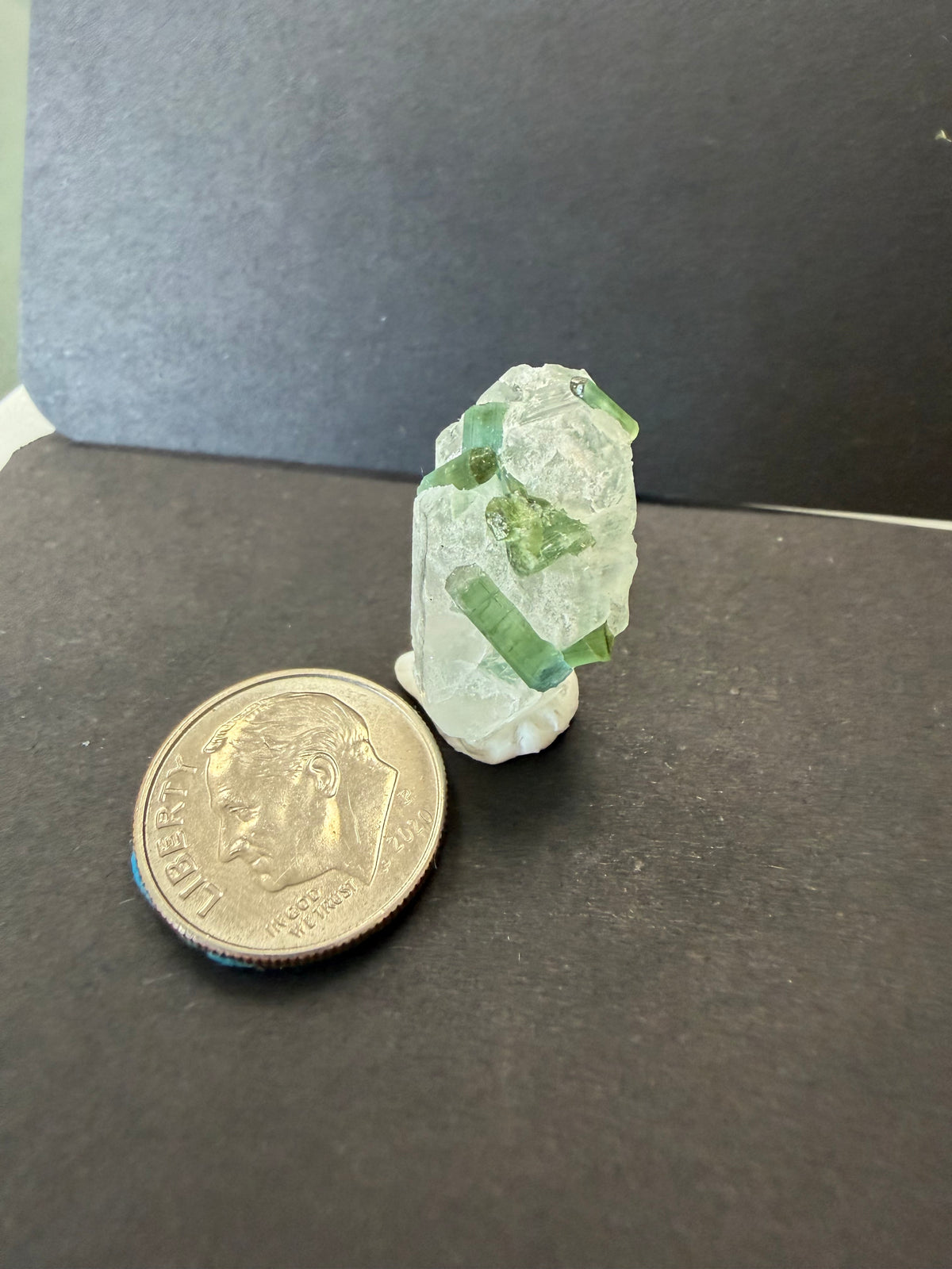Tourmaline Quartz Crystal; Natural Untreated Afghanistan Raw Tourmaline; 18.305cts