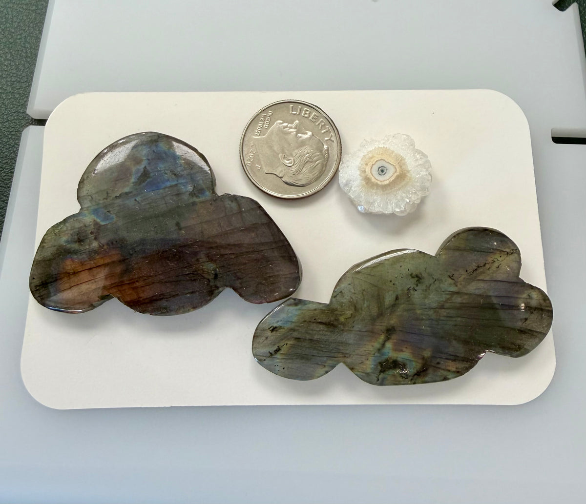 Labradorite and Solar Quartz Scene, 2001