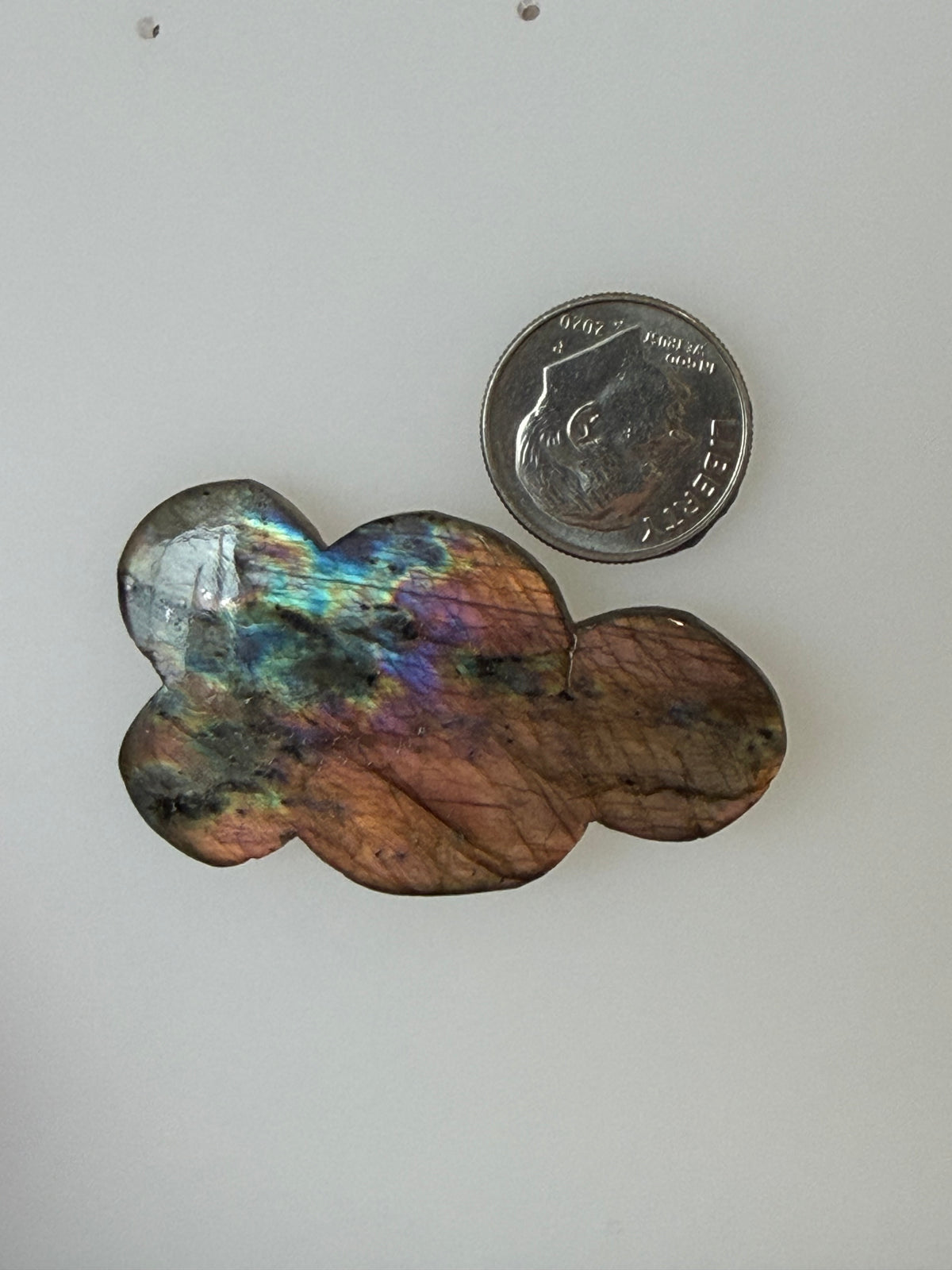 Labradorite Cabochon; Natural Untreated Madagascar Labradorite; 44.955cts - Mark Oliver Gems