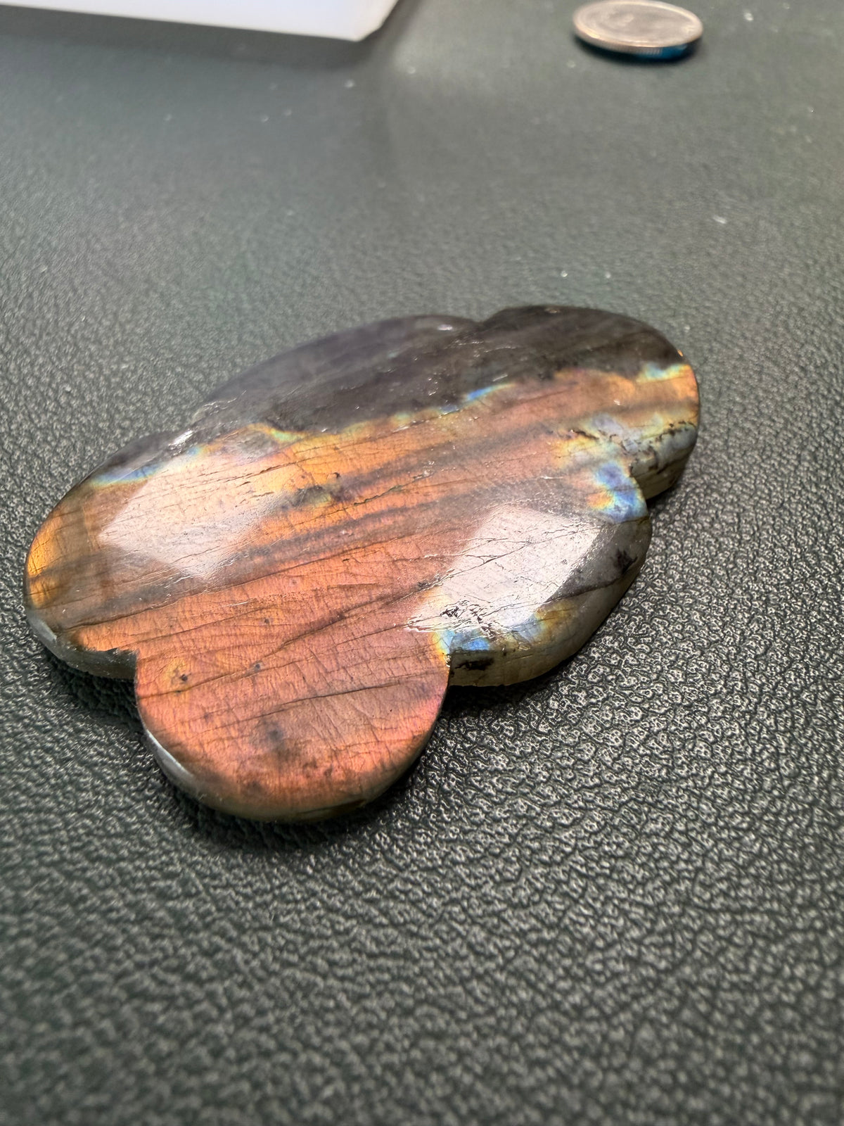 Labradorite Cabochon; Natural Untreated Madagascar Labradorite; 72.790cts