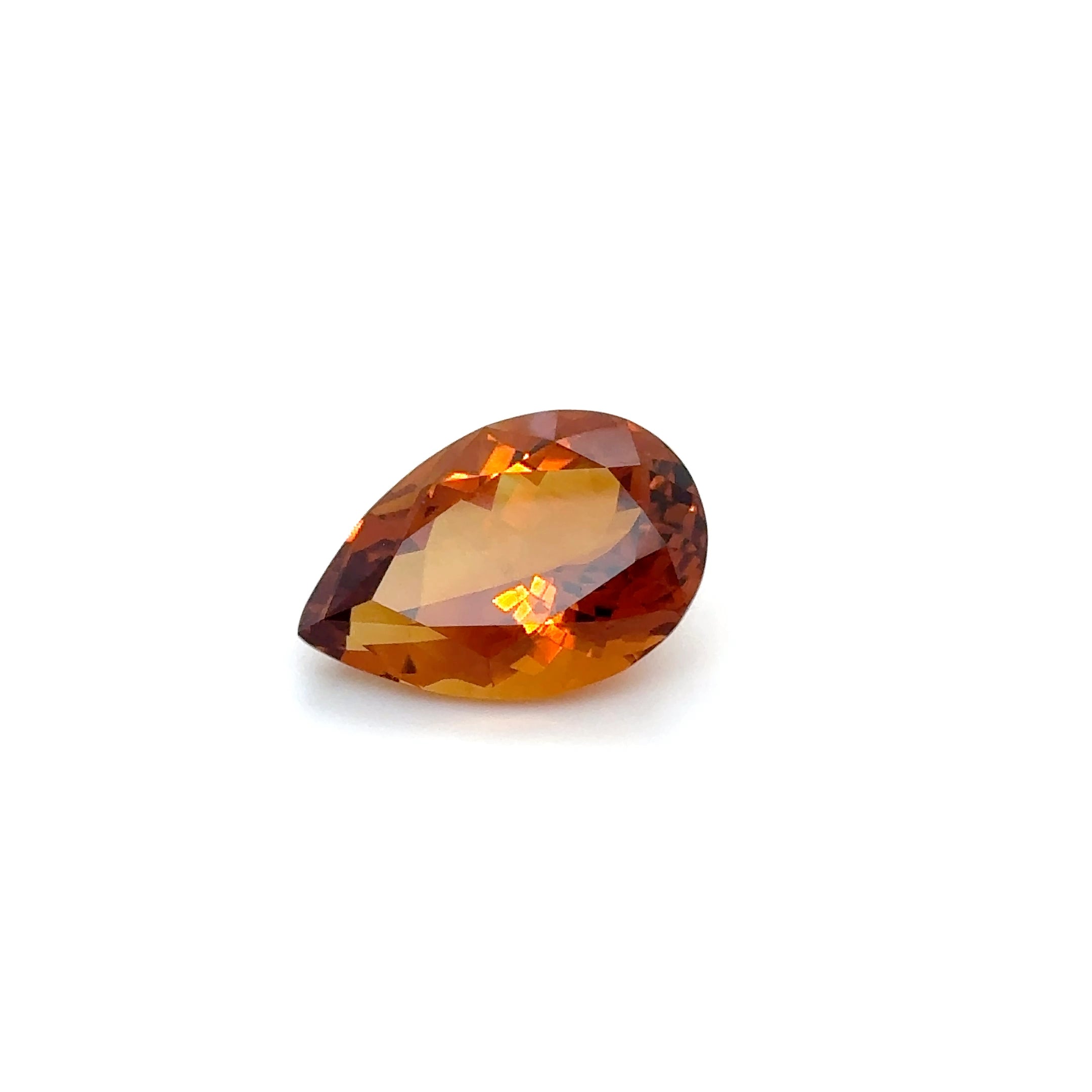 Madeira Citrine Gemstone; Natural Untreated Brazil Citrine, 11.165cts - Mark Oliver Gems