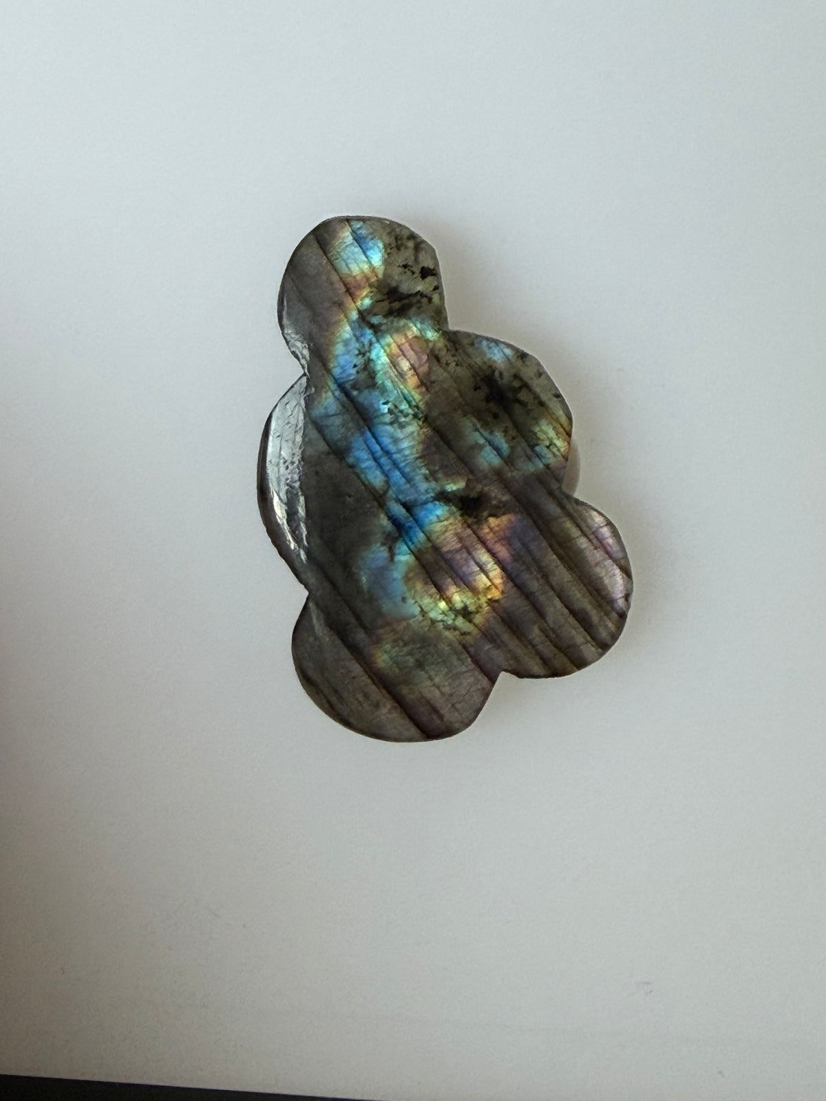Labradorite Cabochon; Natural Untreated Madagascar Labradorite; 38.250cts