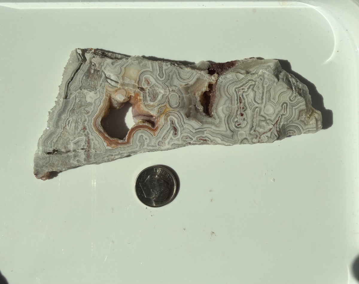 Crazy Lace Agate Slab from Mexico; 76.39 grams