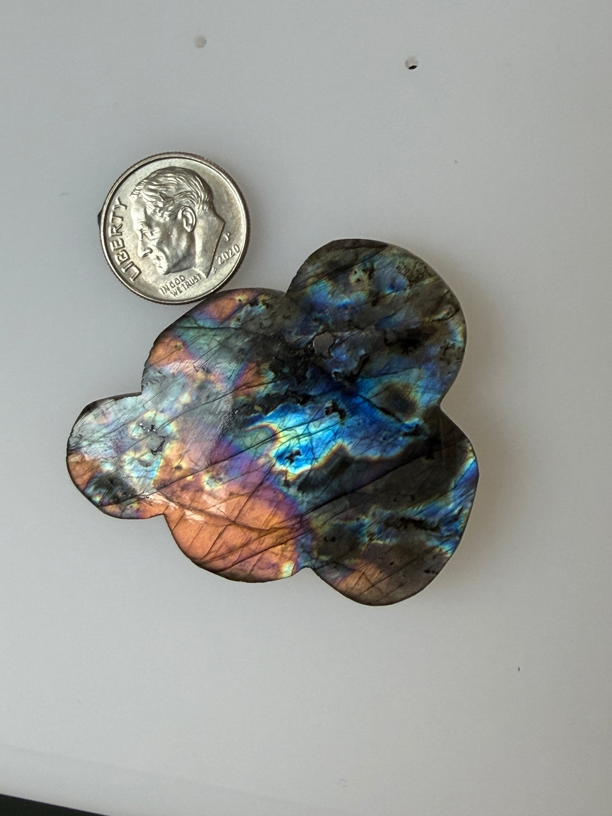 Labradorite Cabochon; Natural Untreated Madagascar Labradorite; 80.435cts