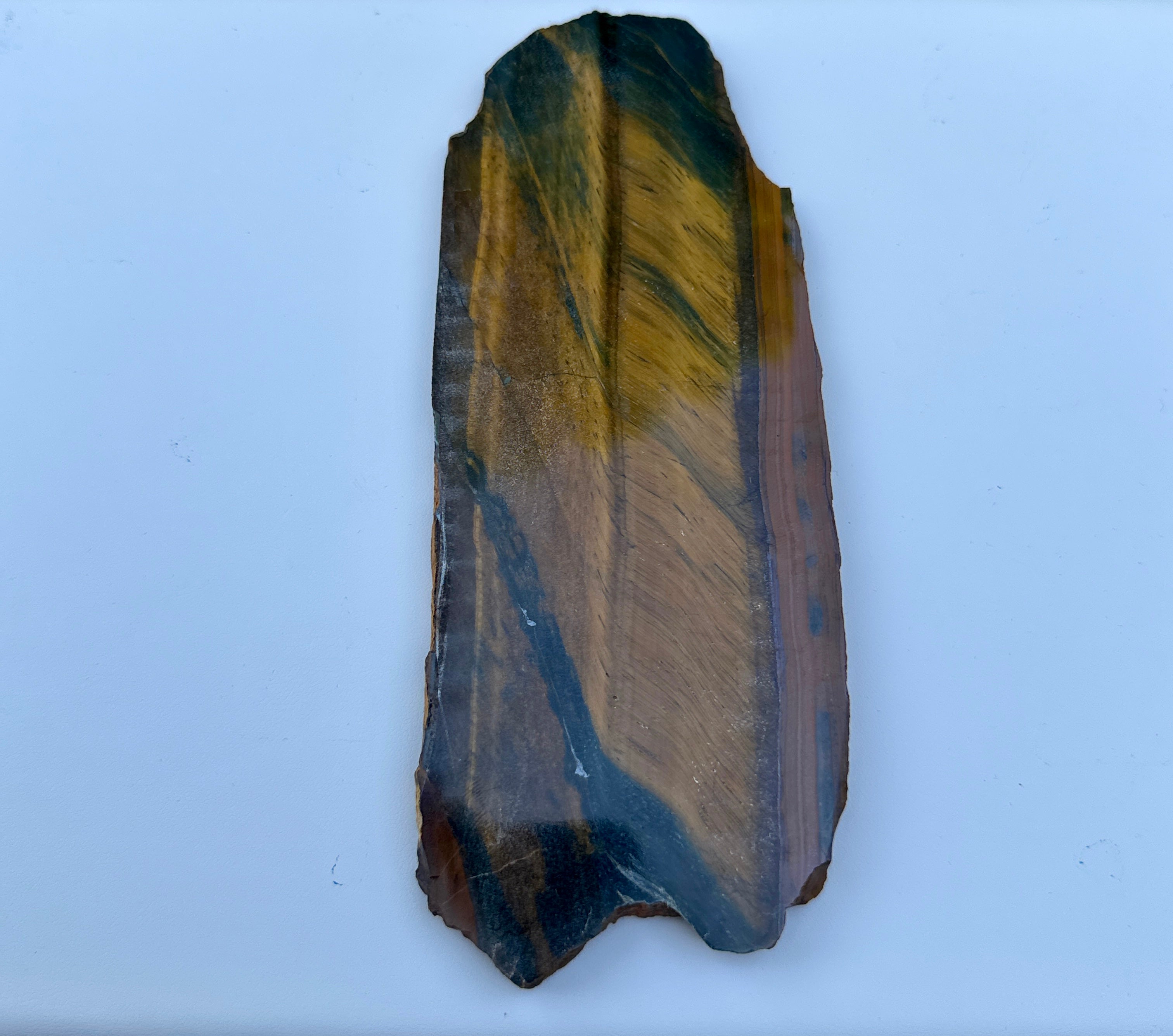 Polished Tiger Eye Slab from South Africa; 187.50 grams