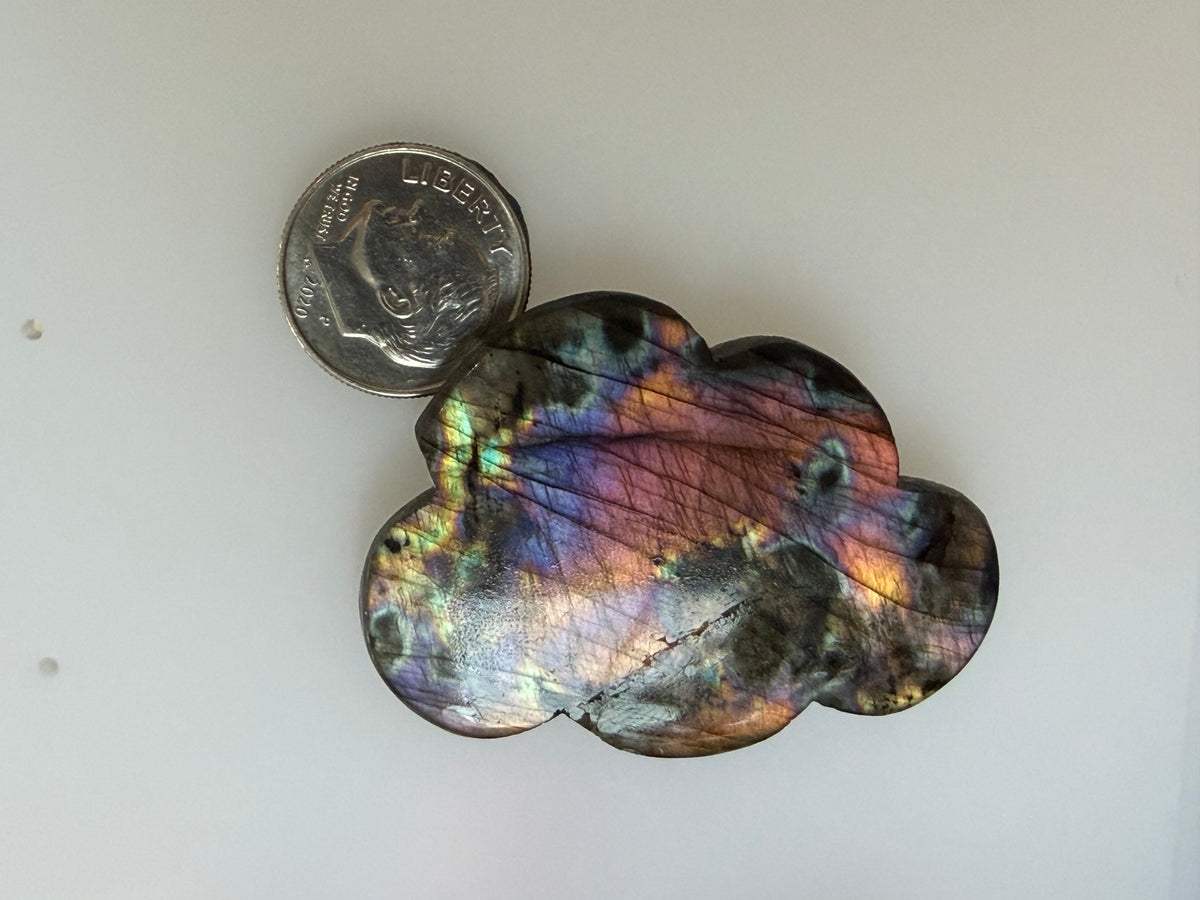 Labradorite Cabochon; Natural Untreated Madagascar Labradorite; 78.945cts - Mark Oliver Gems