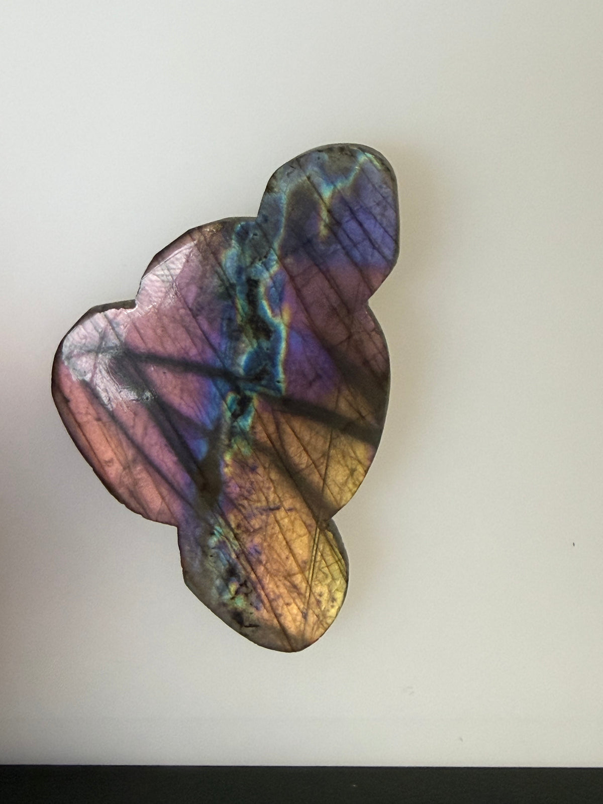 Labradorite Cabochon; Natural Untreated Madagascar Labradorite; 76.225cts