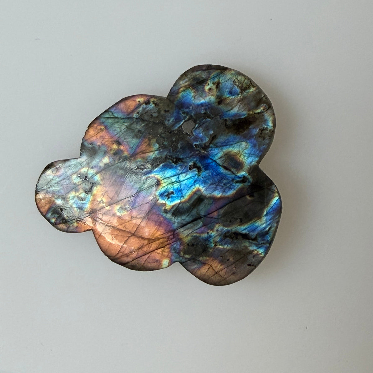 Labradorite Cabochon; Natural Untreated Madagascar Labradorite; 80.435cts
