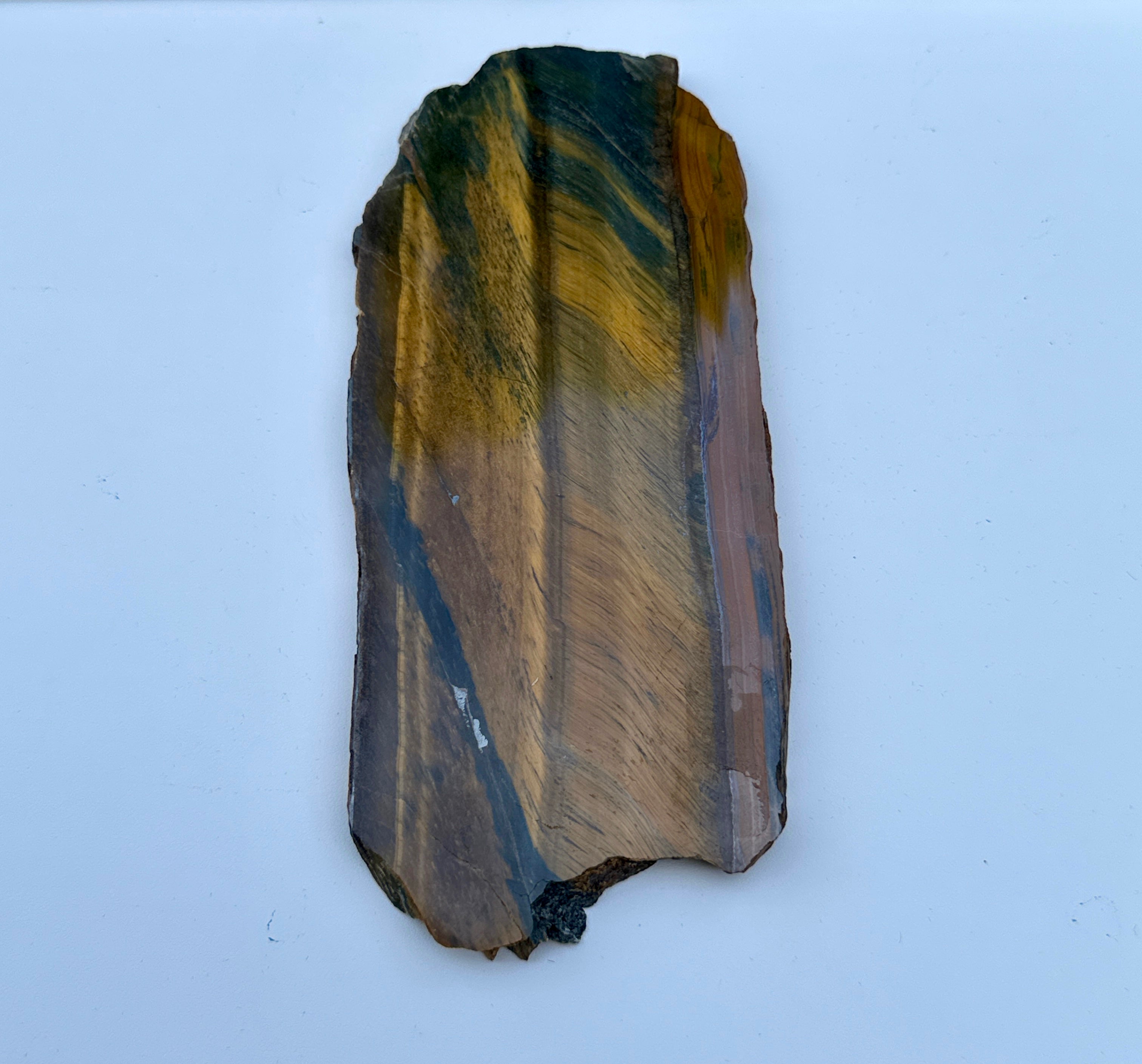 Polished Tiger Eye Slab from South Africa; 177.05 grams