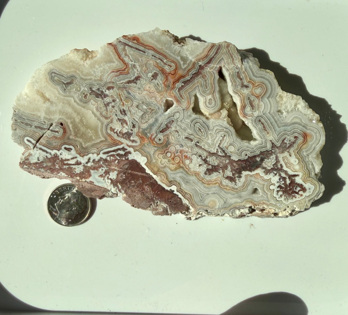 Crazy Lace Agate Slab from Mexico; 150.12 grams
