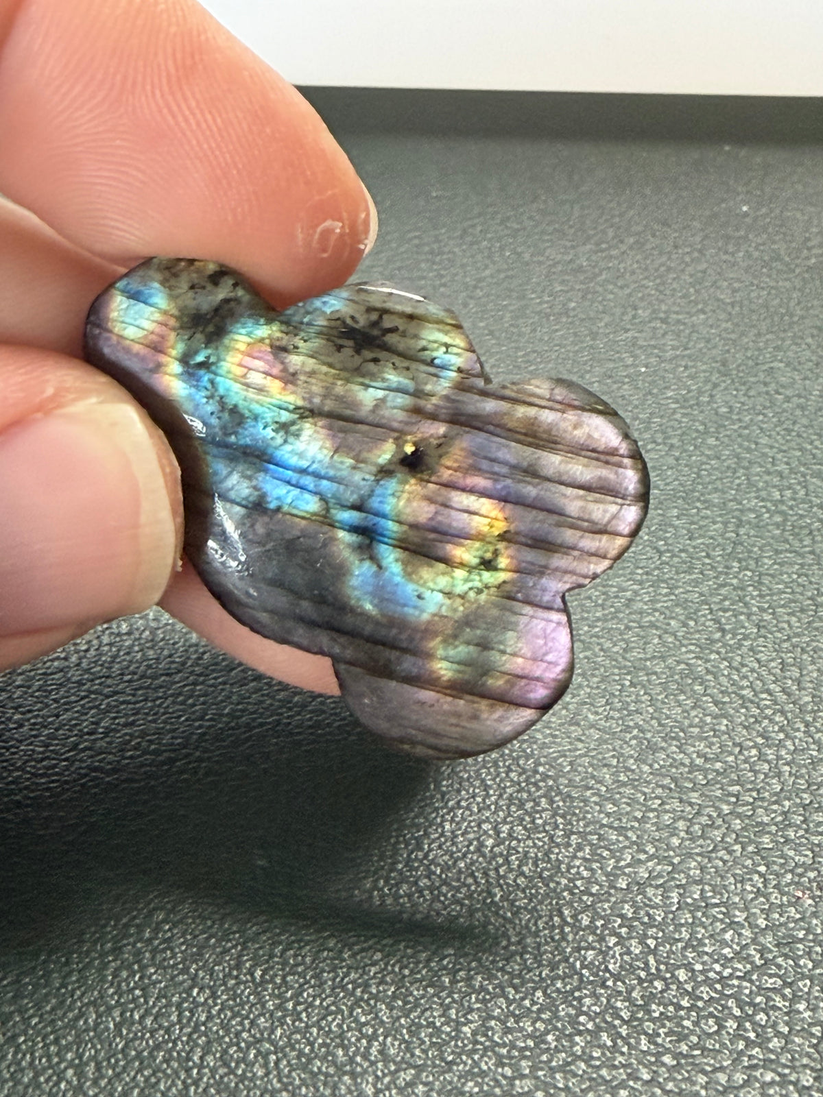 Labradorite Cabochon; Natural Untreated Madagascar Labradorite; 38.250cts