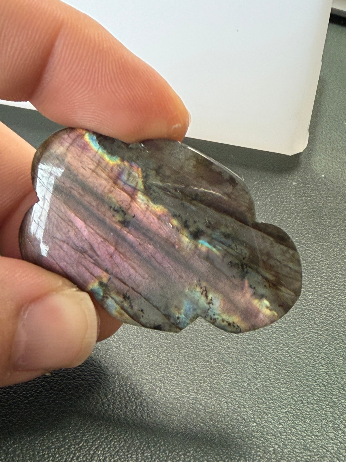 Labradorite Cabochon; Natural Untreated Madagascar Labradorite; 72.790cts