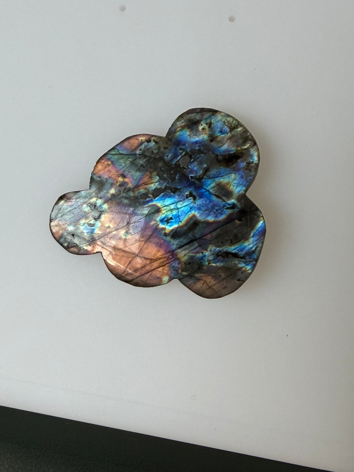 Labradorite Cabochon; Natural Untreated Madagascar Labradorite; 80.435cts