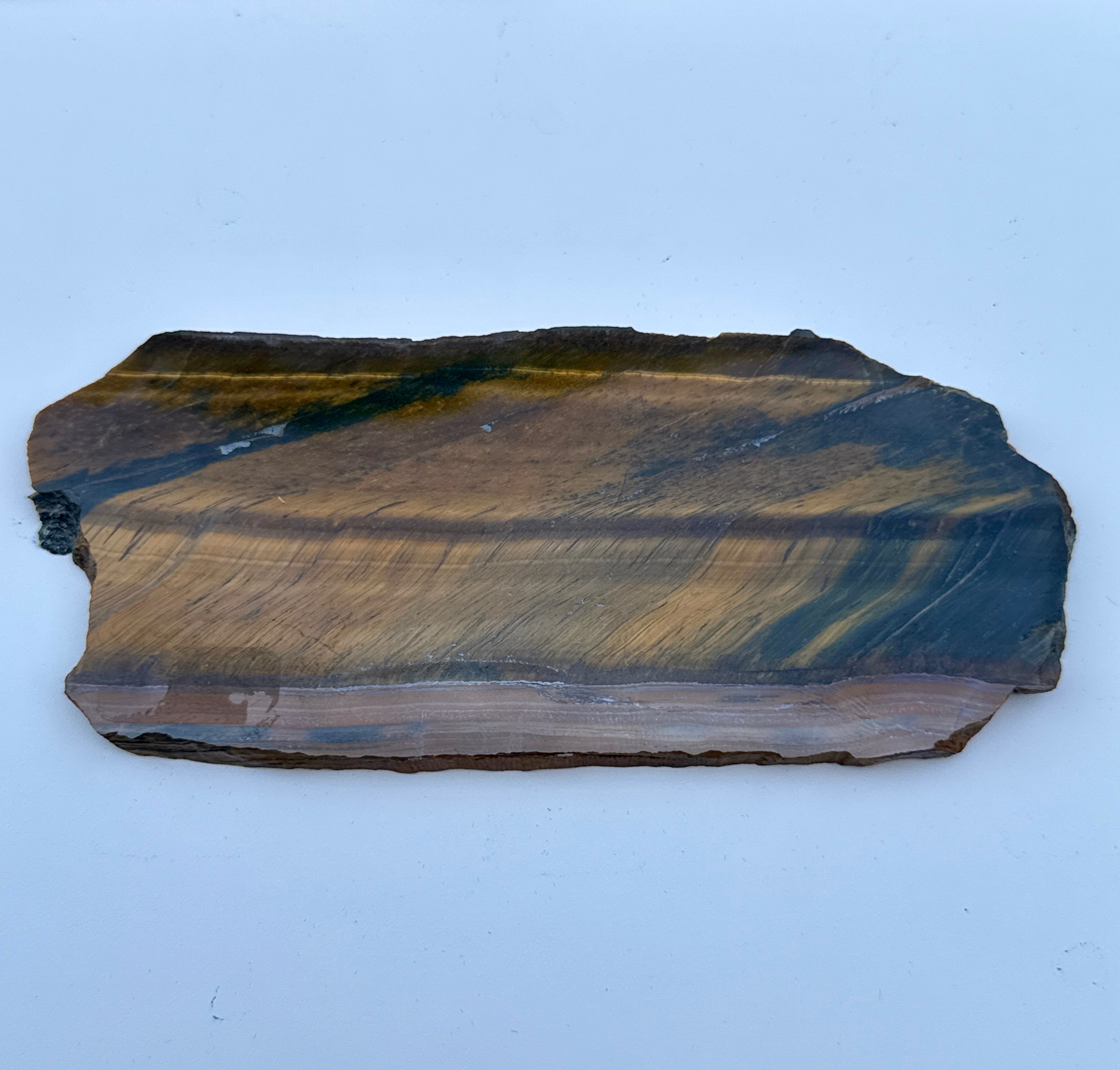 Polished Tiger Eye Slab from South Africa; 177.05 grams