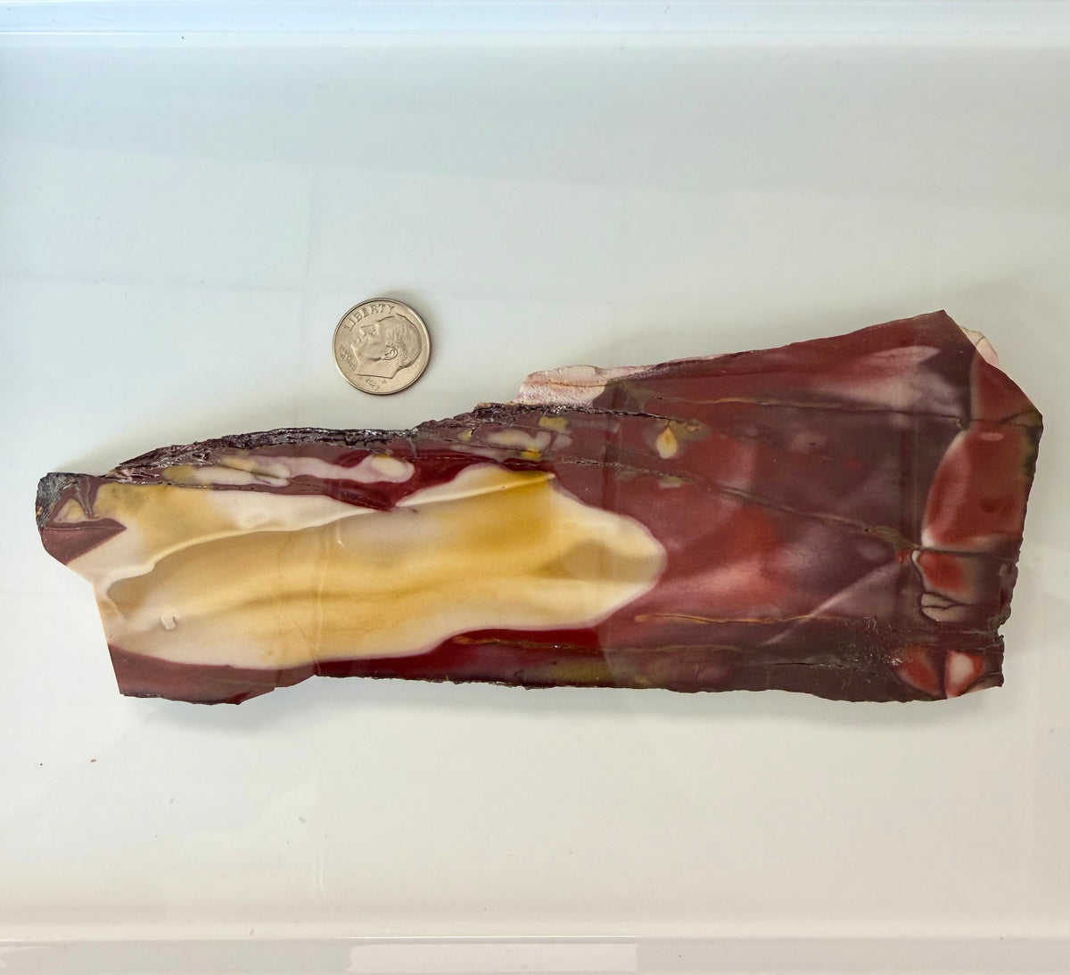 Mookaite Jasper Slab from Australia; 199.29 grams