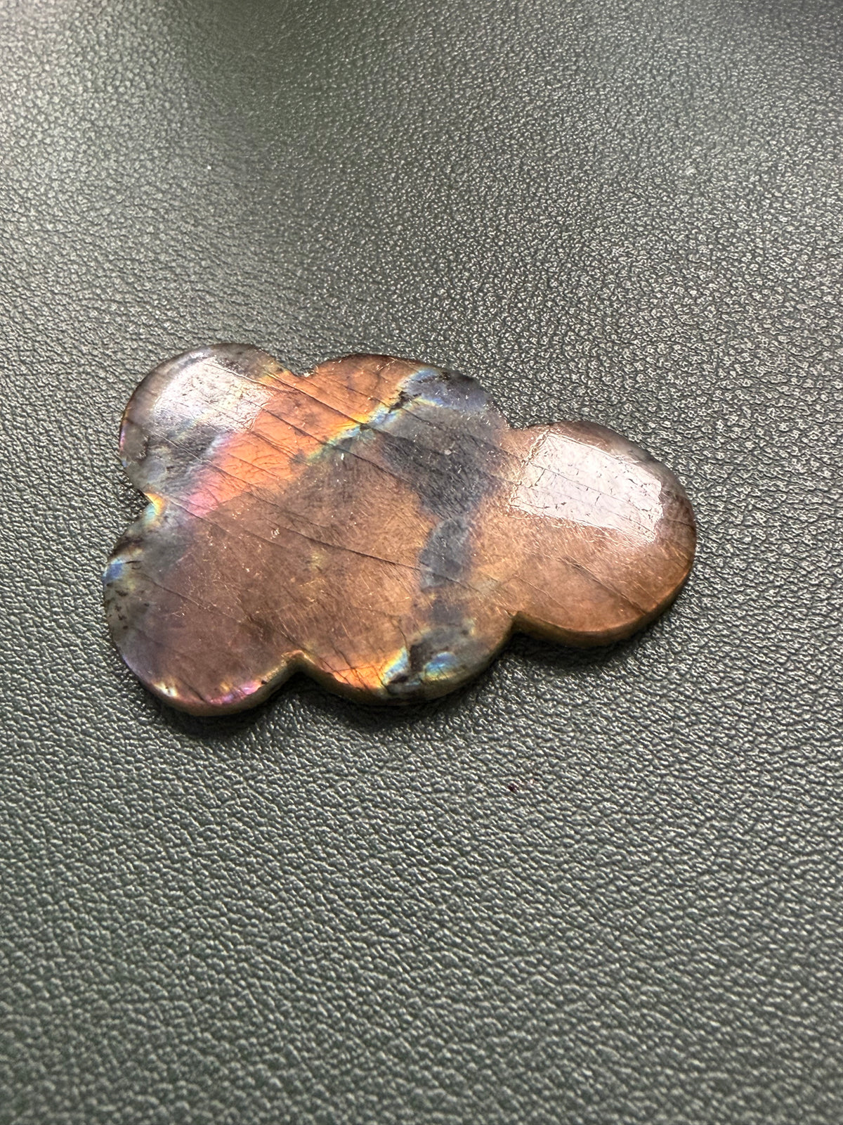 Labradorite Cabochon; Natural Untreated Madagascar Labradorite; 71.415cts