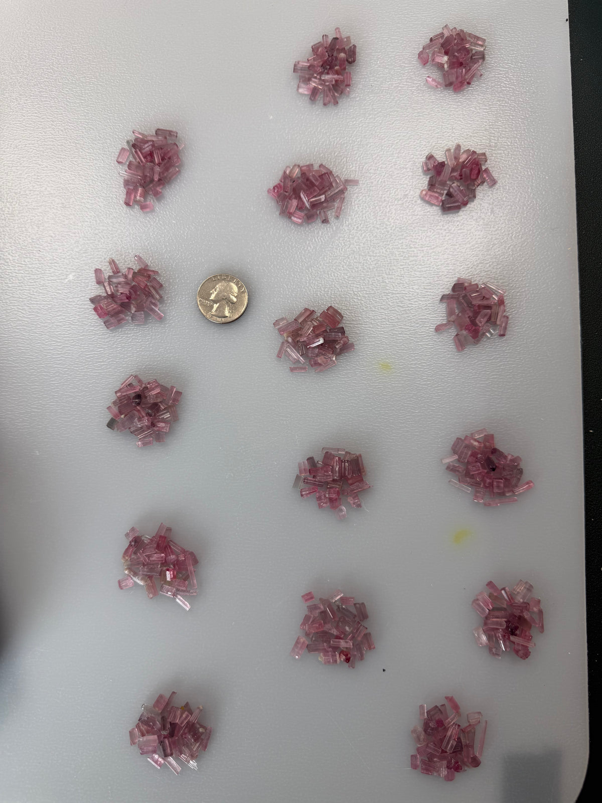 Pink Tourmaline Crystals; Natural Untreated Afghanistan Tourmaline; 25.000ctw packs