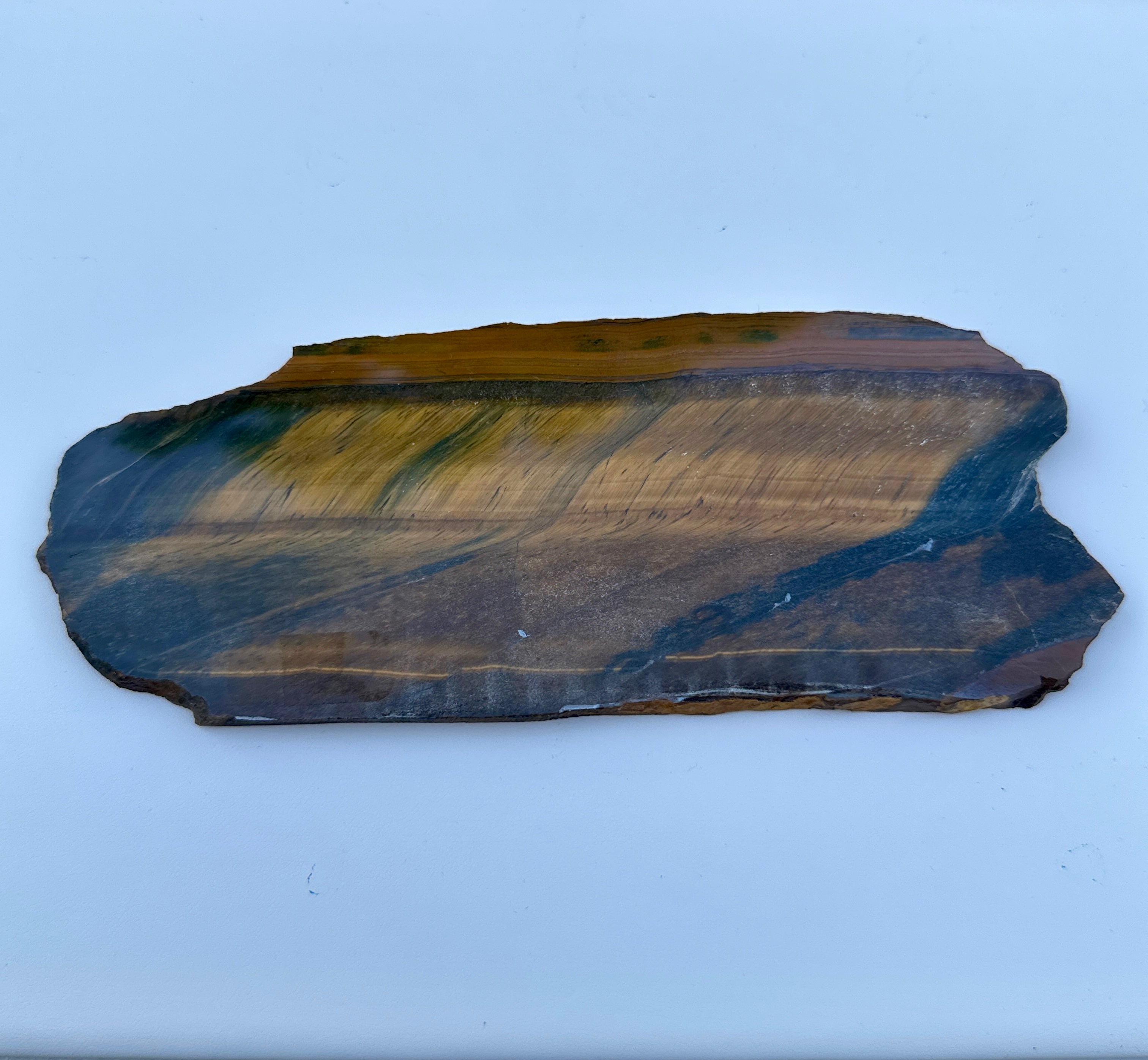 Polished Tiger Eye Slab from South Africa; 187.50 grams