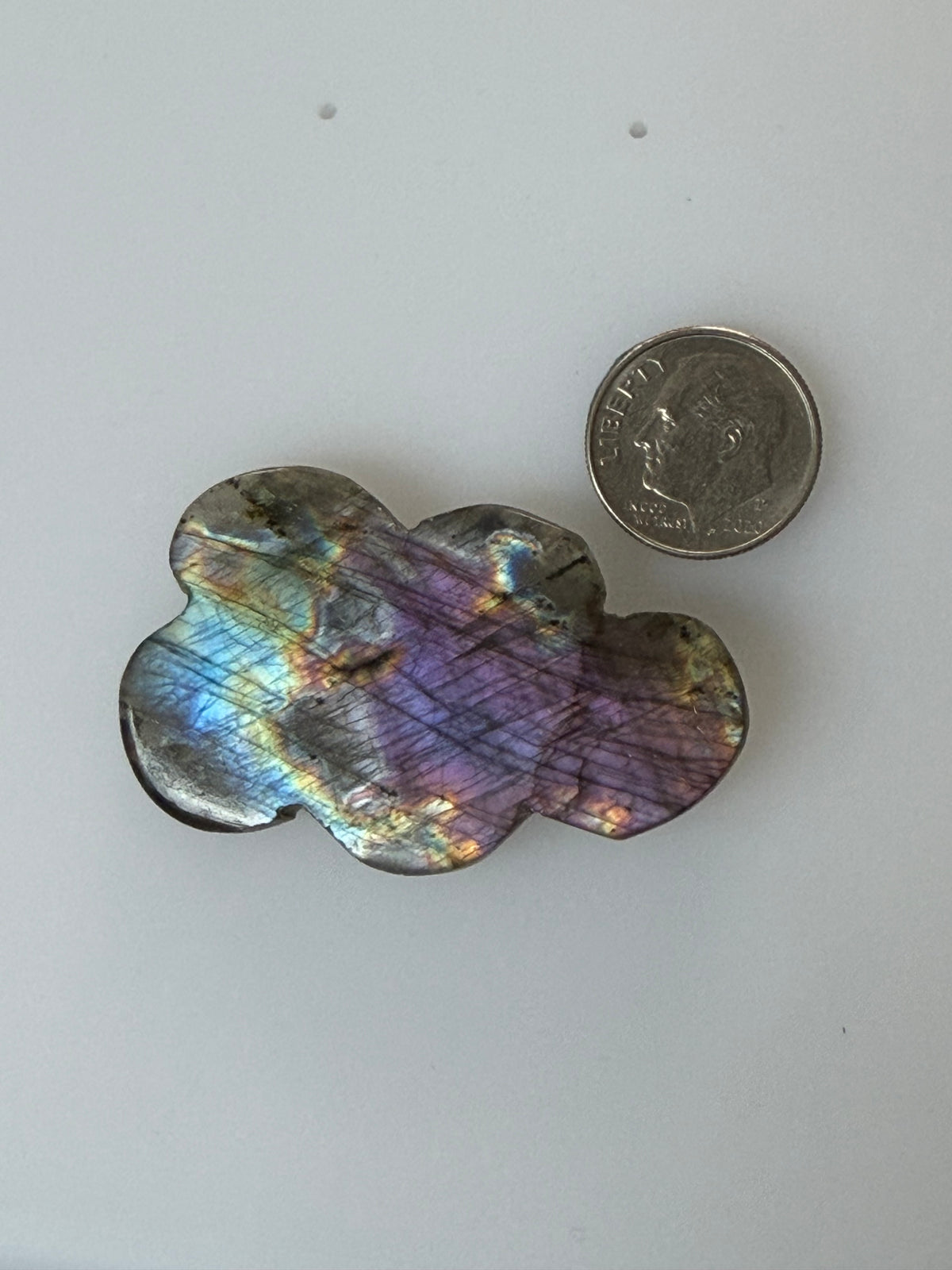 Labradorite Cabochon; Natural Untreated Madagascar Labradorite; 66.165cts