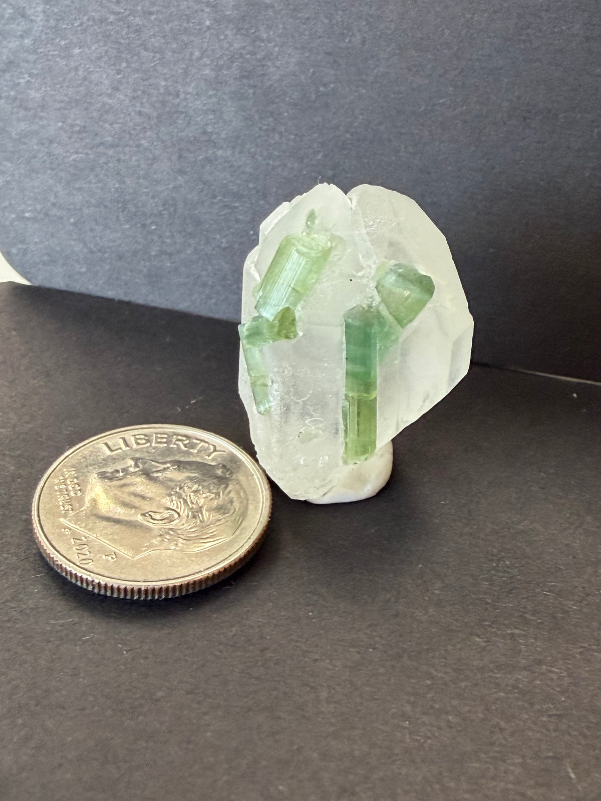 Tourmaline Quartz Crystal; Natural Untreated Afghanistan Raw Tourmaline; 35.185cts
