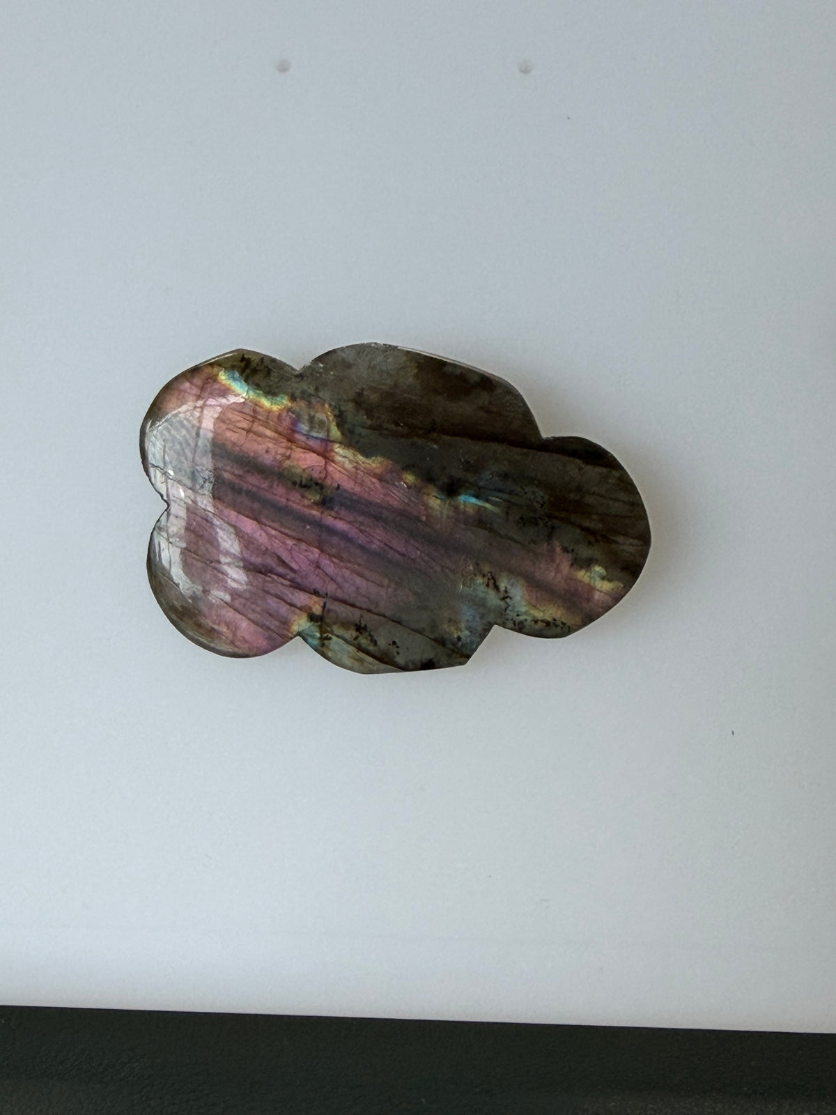 Labradorite Cabochon; Natural Untreated Madagascar Labradorite; 72.790cts