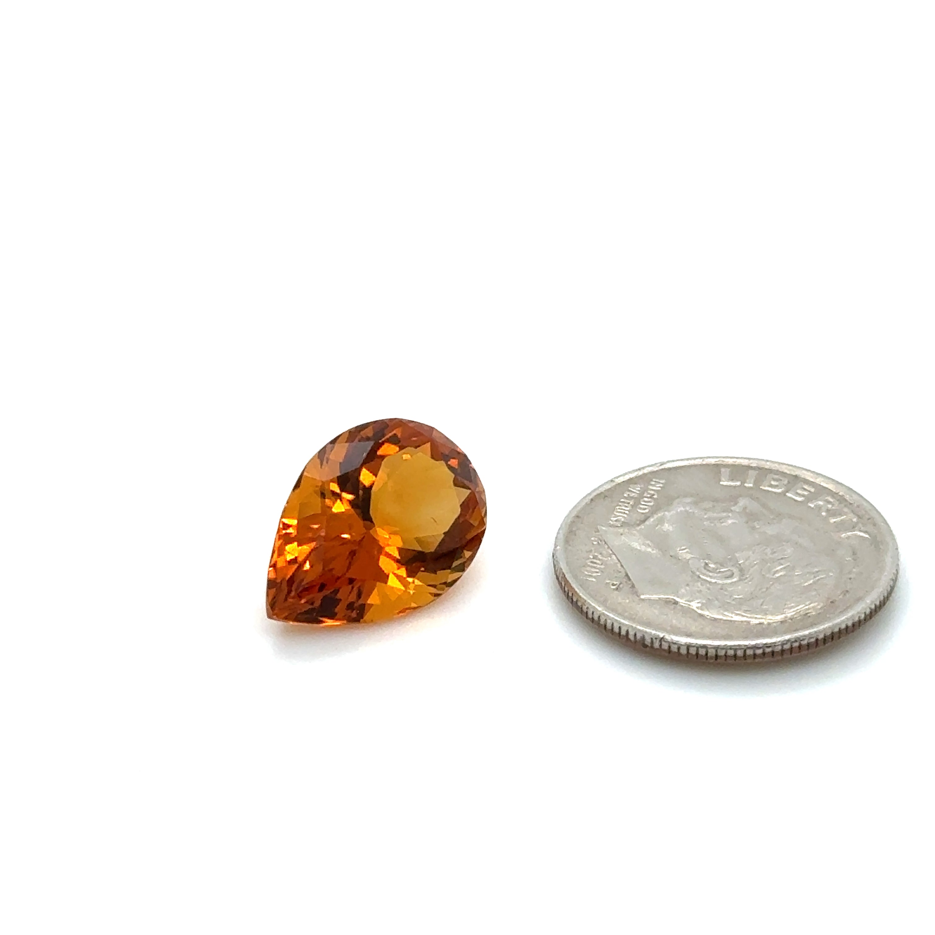 Madeira Citrine Gemstone; Natural Untreated Brazil Citrine, 4.445cts - Mark Oliver Gems