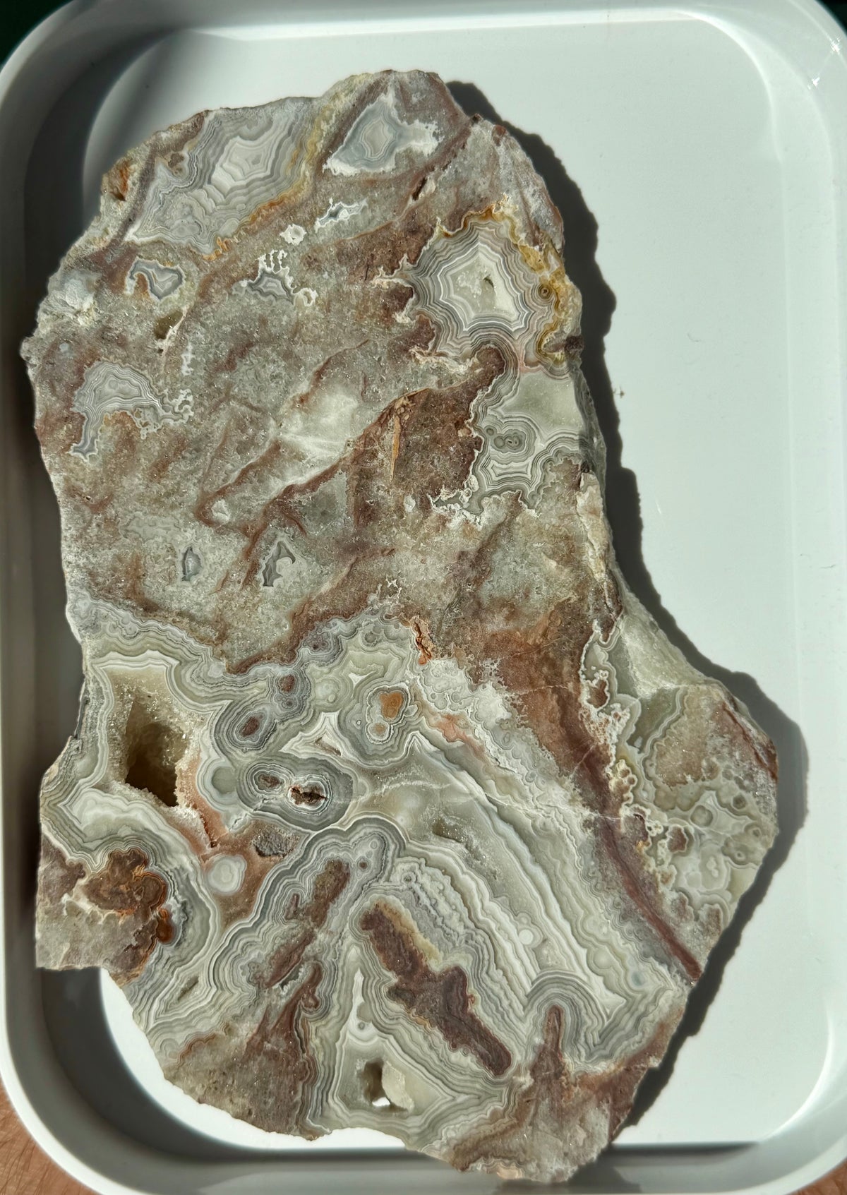 Crazy Lace Agate Slab from Mexico; 412.53 grams