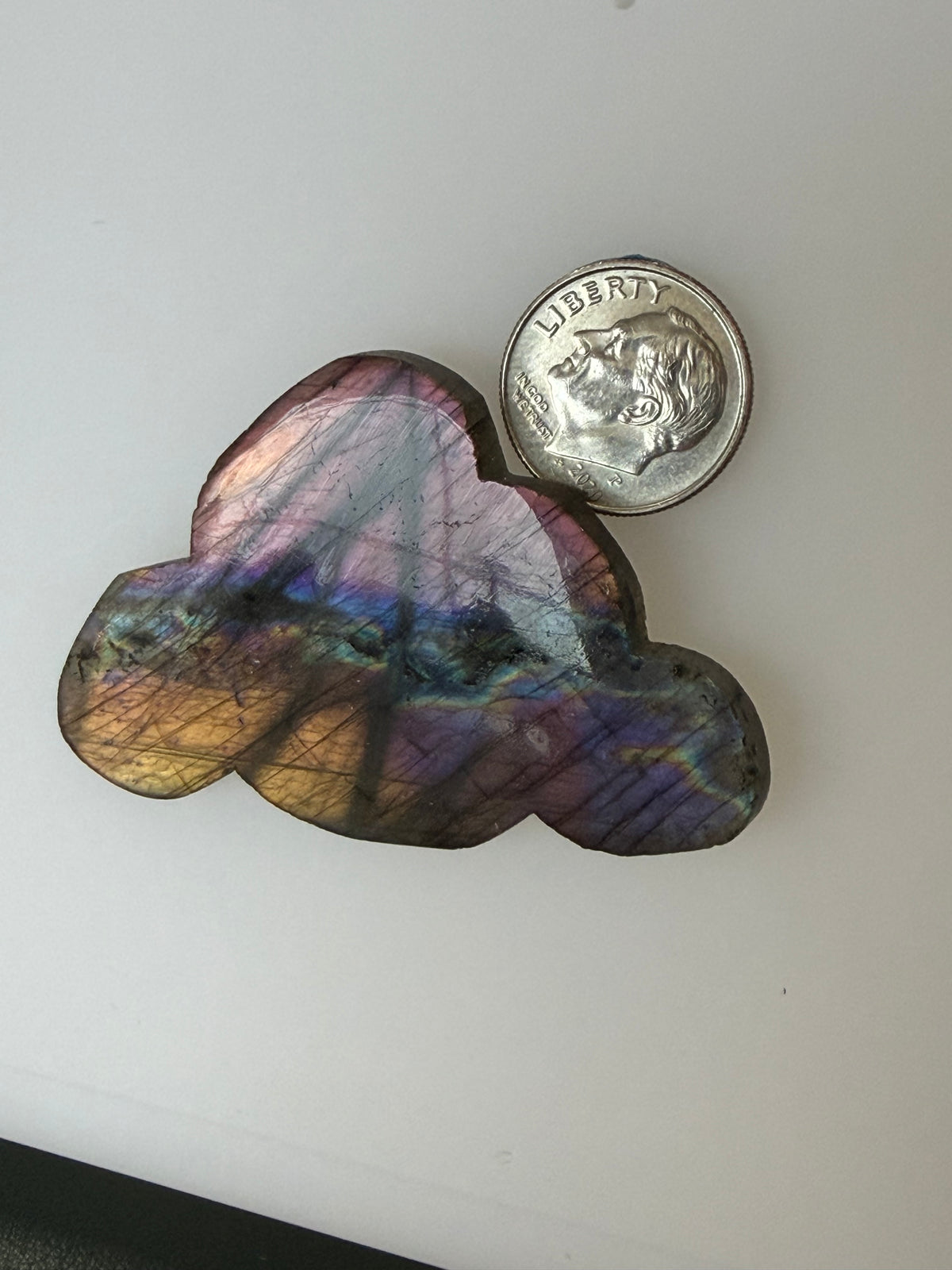 Labradorite Cabochon; Natural Untreated Madagascar Labradorite; 76.225cts
