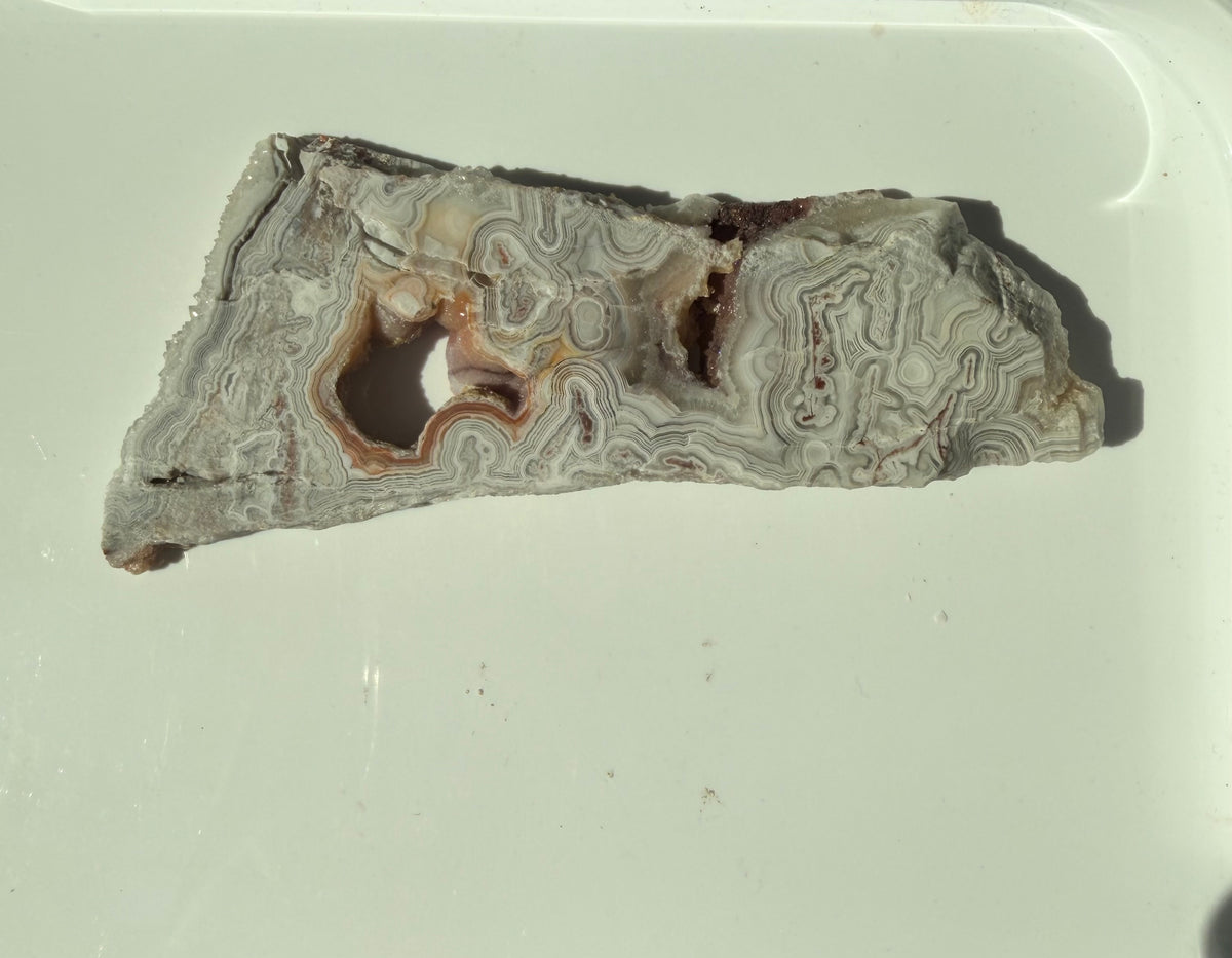 Crazy Lace Agate Slab from Mexico; 76.39 grams