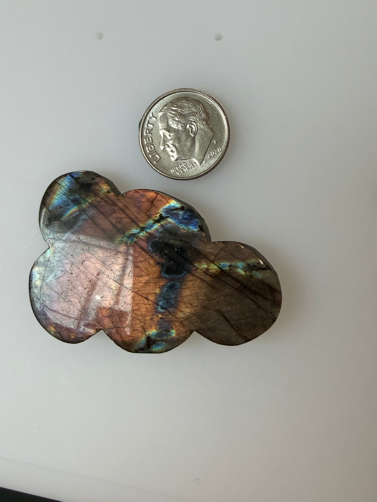 Labradorite Cabochon; Natural Untreated Madagascar Labradorite; 71.415cts